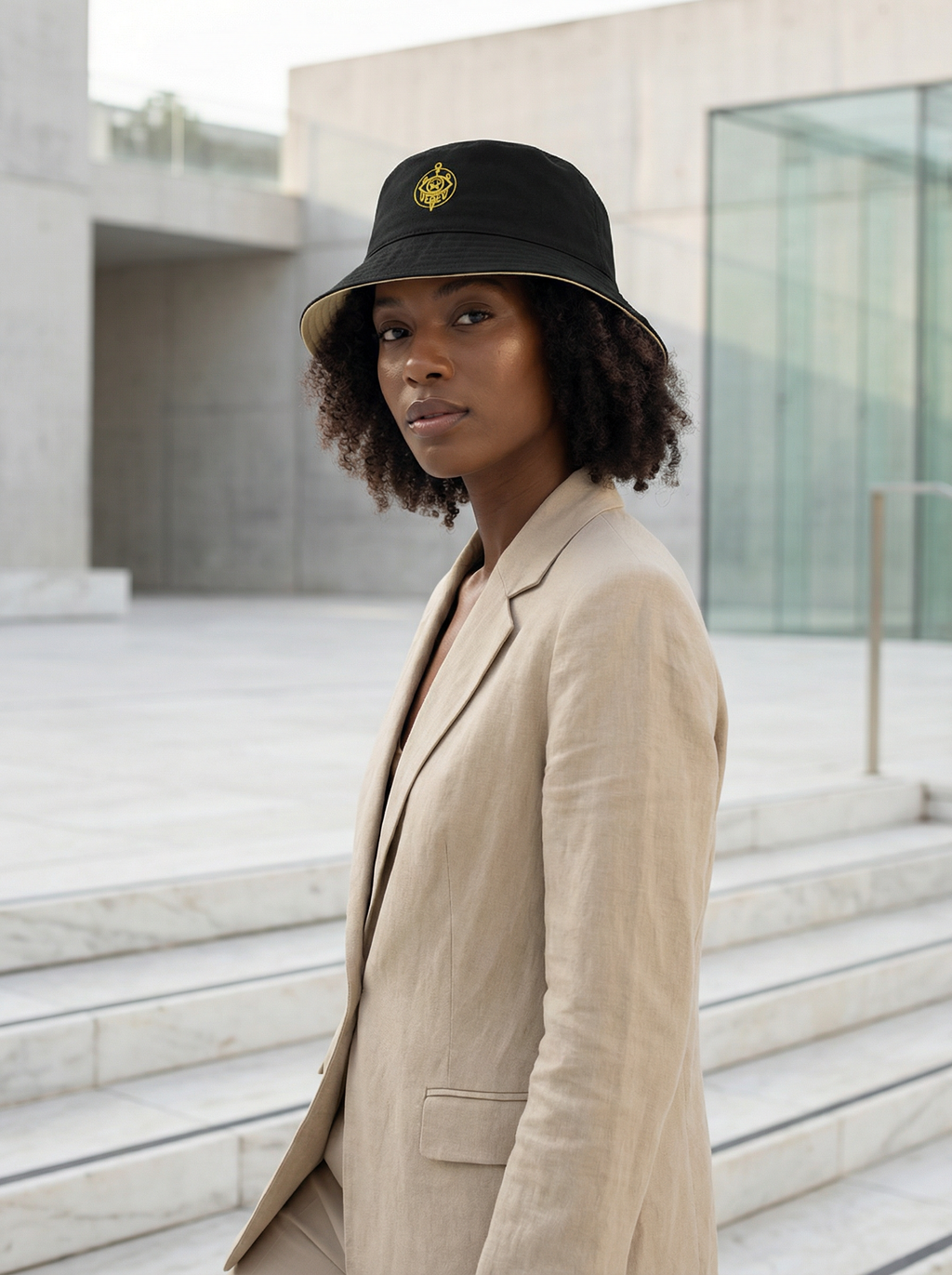 SEV BlackGold Luxe Reversible Bucket Hat — alternate view 2 of 6