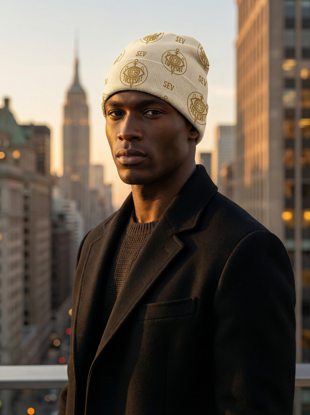 SEV Monogram Statement Beanie – All-Over Edition — alternate view 2 of 10