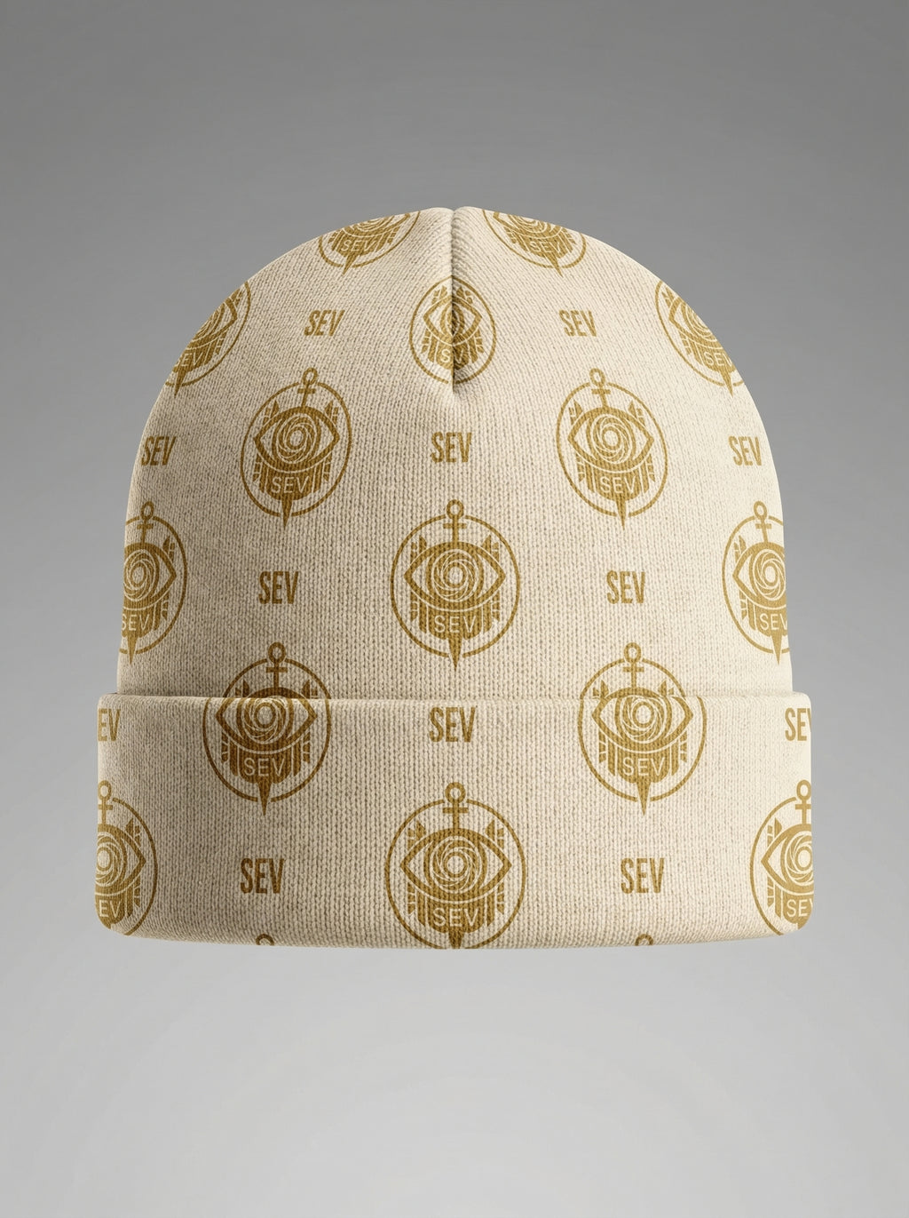 SEV Monogram Statement Beanie – All-Over Edition — alternate view 1 of 10