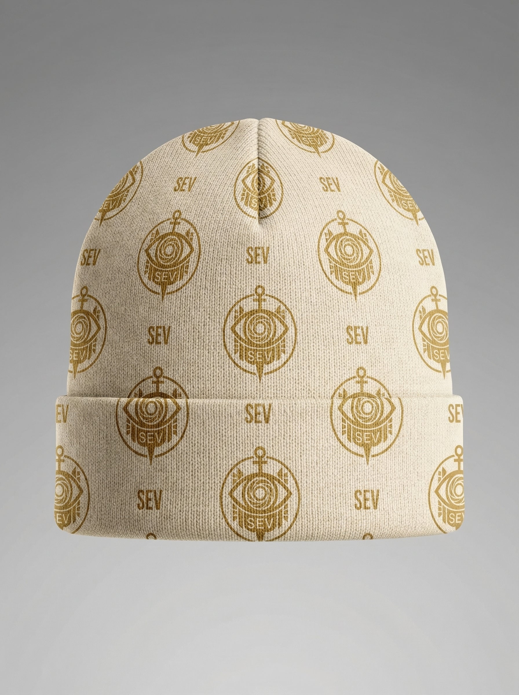SEV Monogram Statement Beanie – All-Over Edition — alternate view 1 of 10