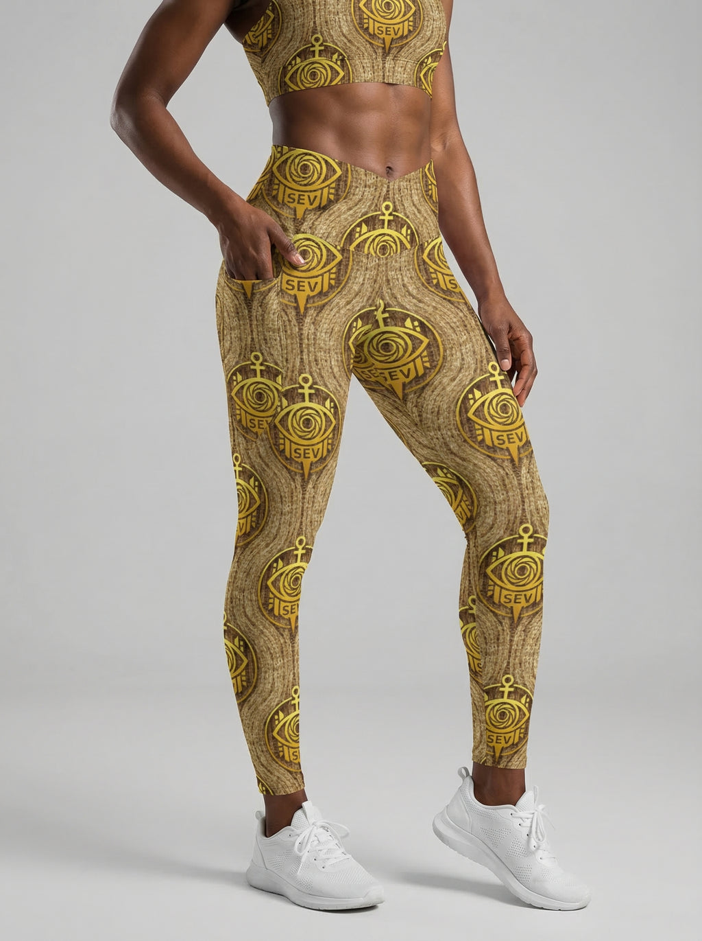 SEV GoldCream KnitWave Leggings with Pockets — Conscious Capsule Edition — alternate view 2 of 5