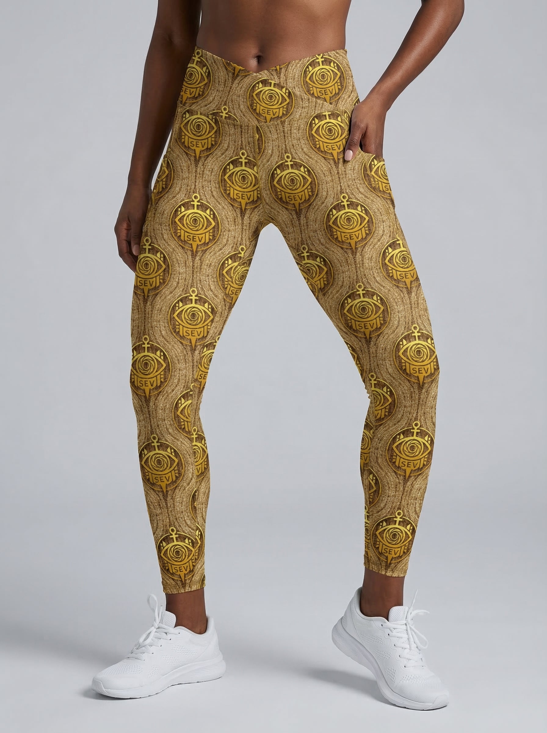SEV GoldCream KnitWave Leggings with Pockets — Conscious Capsule Edition — alternate view 5 of 5