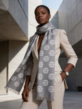 Winter Steel Scarf — SEV Grey Monogram — alternate view 1 of 4