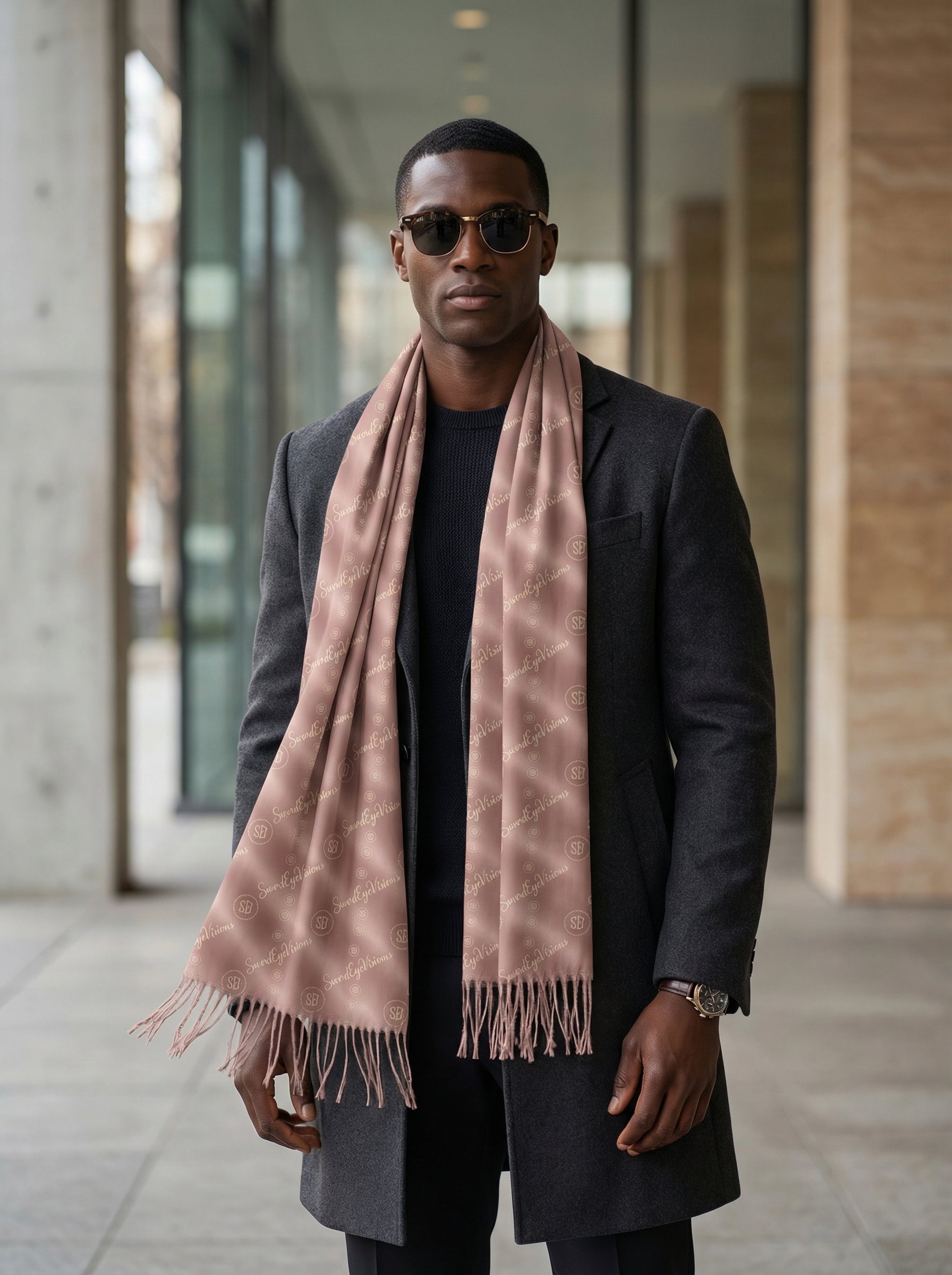 Atelier Rose Scarf — SEV Dot Monogram (Dense) — alternate view 1 of 5