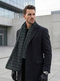 Noir Graphite Gold Scarf — SEV Wordmark Pattern — alternate view 1 of 5