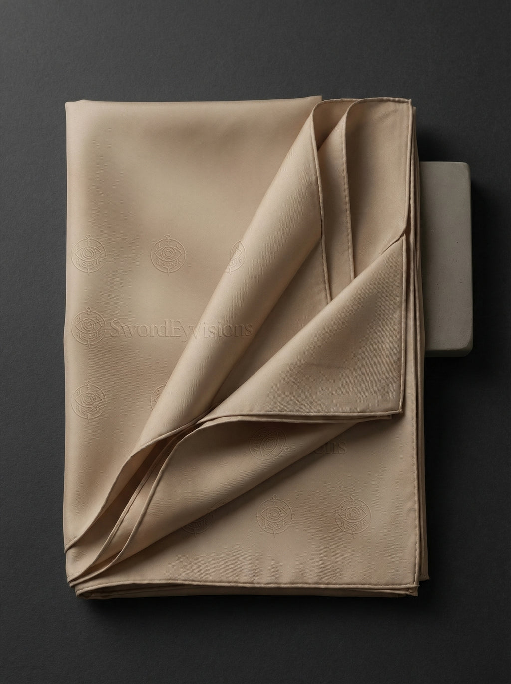 Refined Taupe Neutral Scarf — SEV Raised Relief Pattern — alternate view 5 of 6