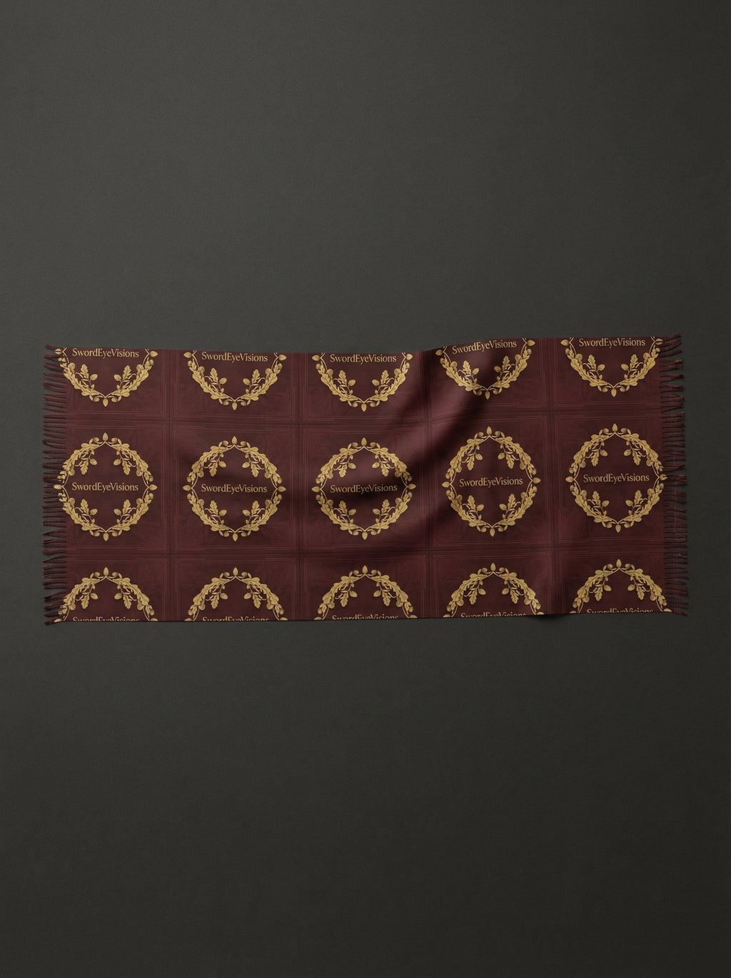 Imperial Burgundy Gold Scarf — SEV Shadow Layer V1 — alternate view 3 of 5