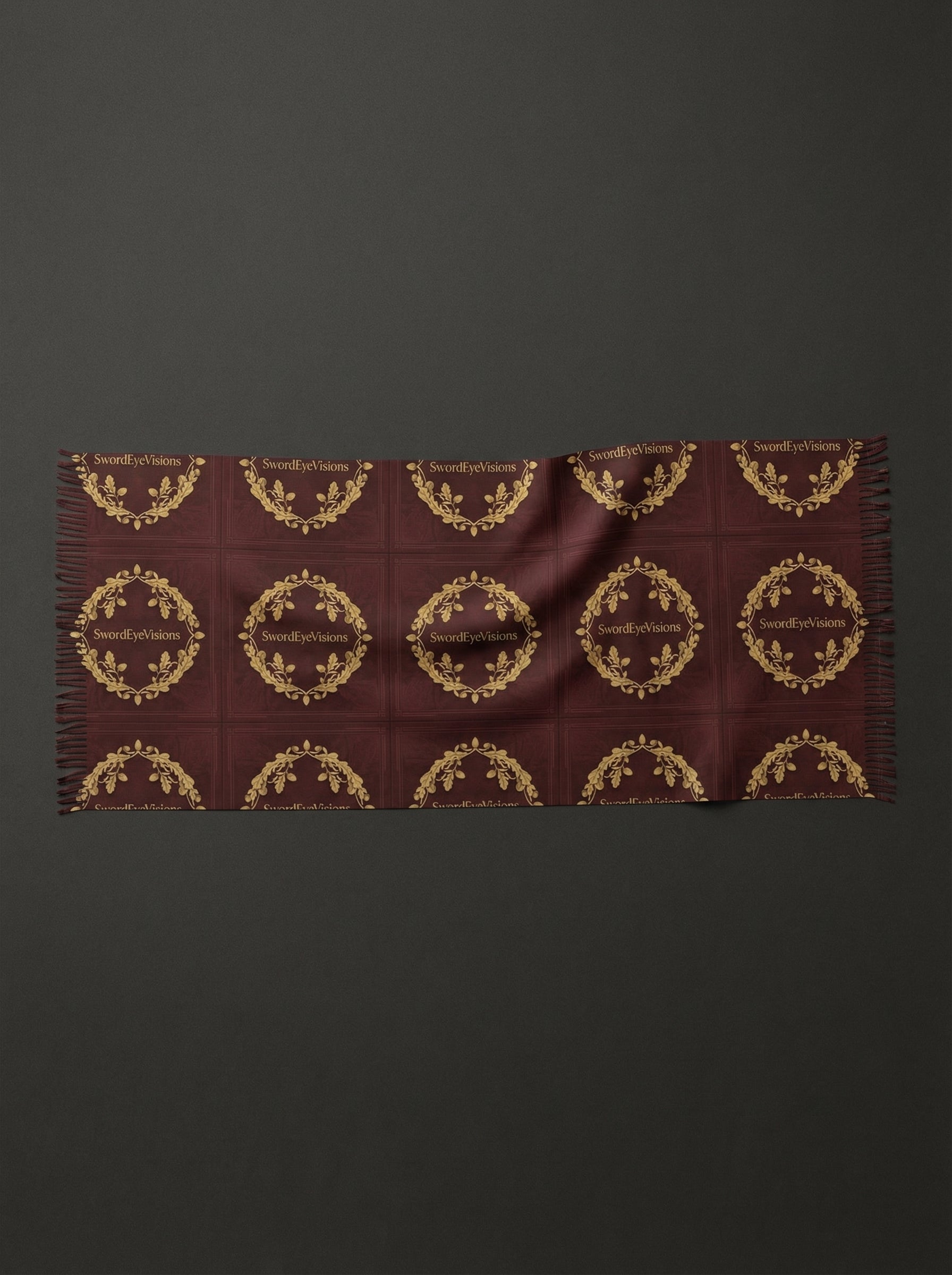 Imperial Burgundy Gold Scarf — SEV Shadow Layer V1 — alternate view 3 of 5