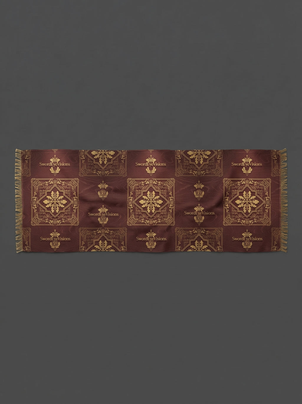 Imperial Burgundy Gold Scarf — SEV Shadow Layer V2 — alternate view 3 of 6