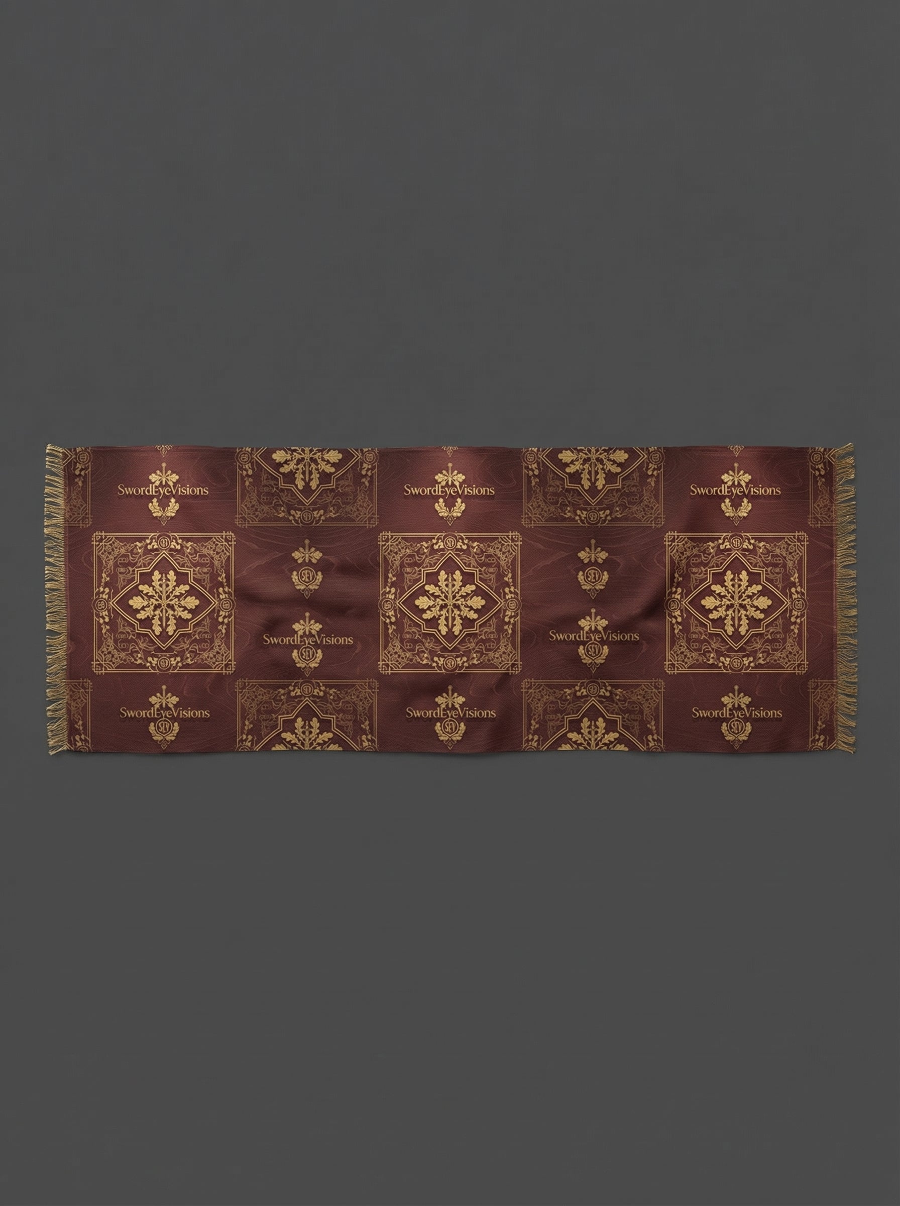 Imperial Burgundy Gold Scarf — SEV Shadow Layer V2 — alternate view 3 of 6