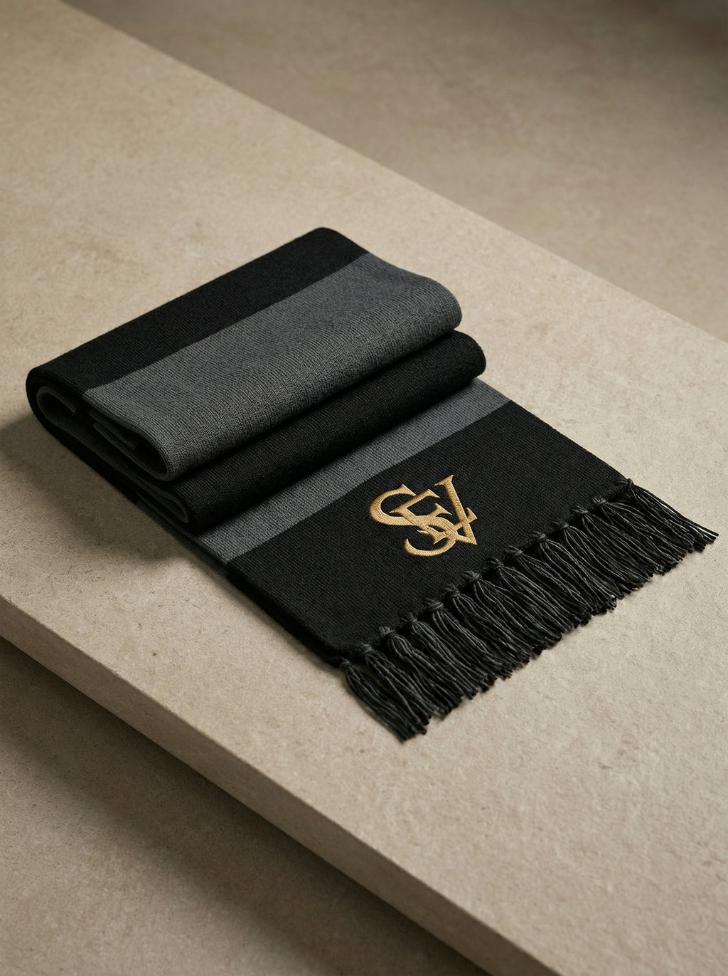Spectator Scarf — SEV Gold Embroidery — alternate view 2 of 11
