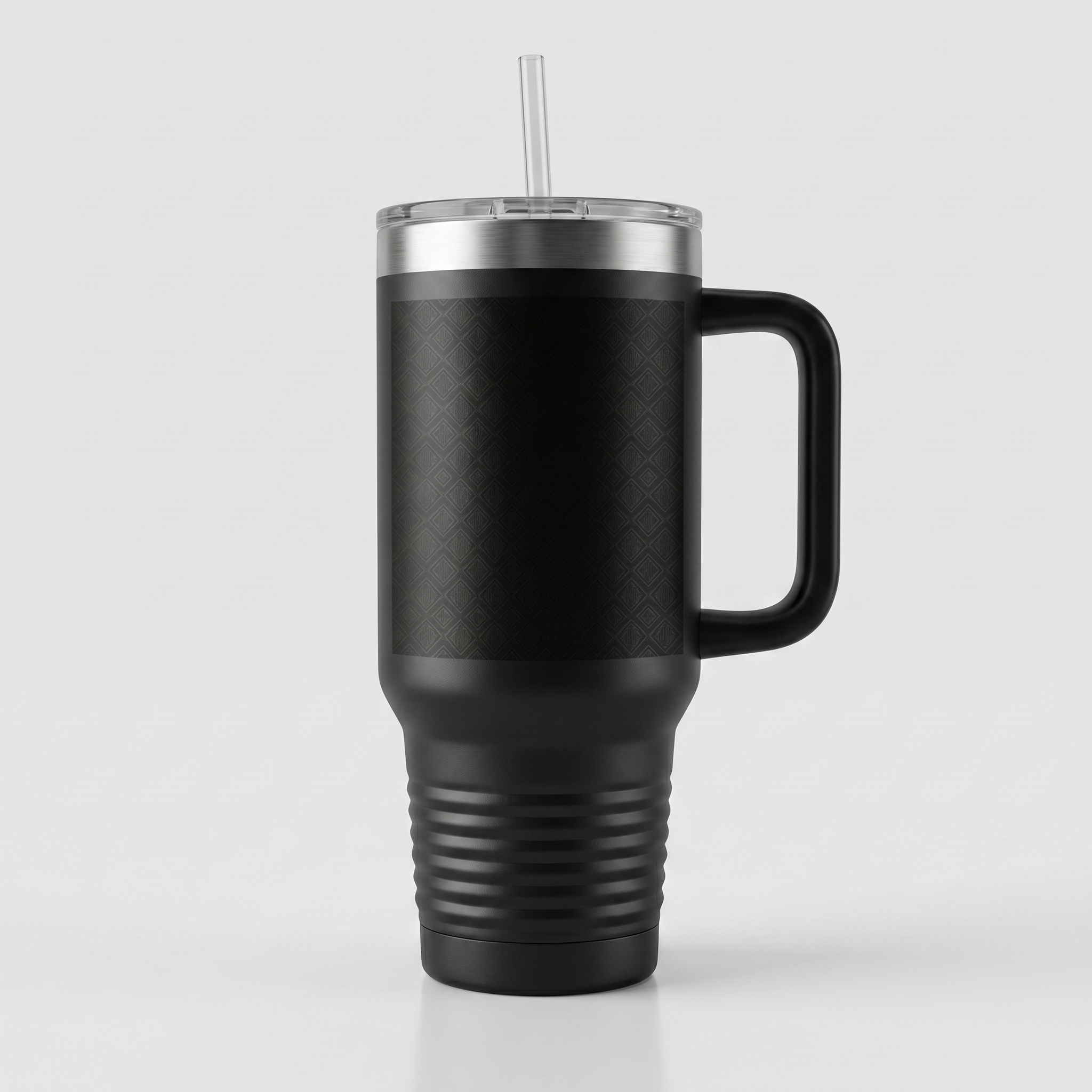 SEV INSULATED TRAVEL MUG WITH HANDLE — NOIR GRAPHITE DIAMOND LINEAR — alternate view 3 of 11