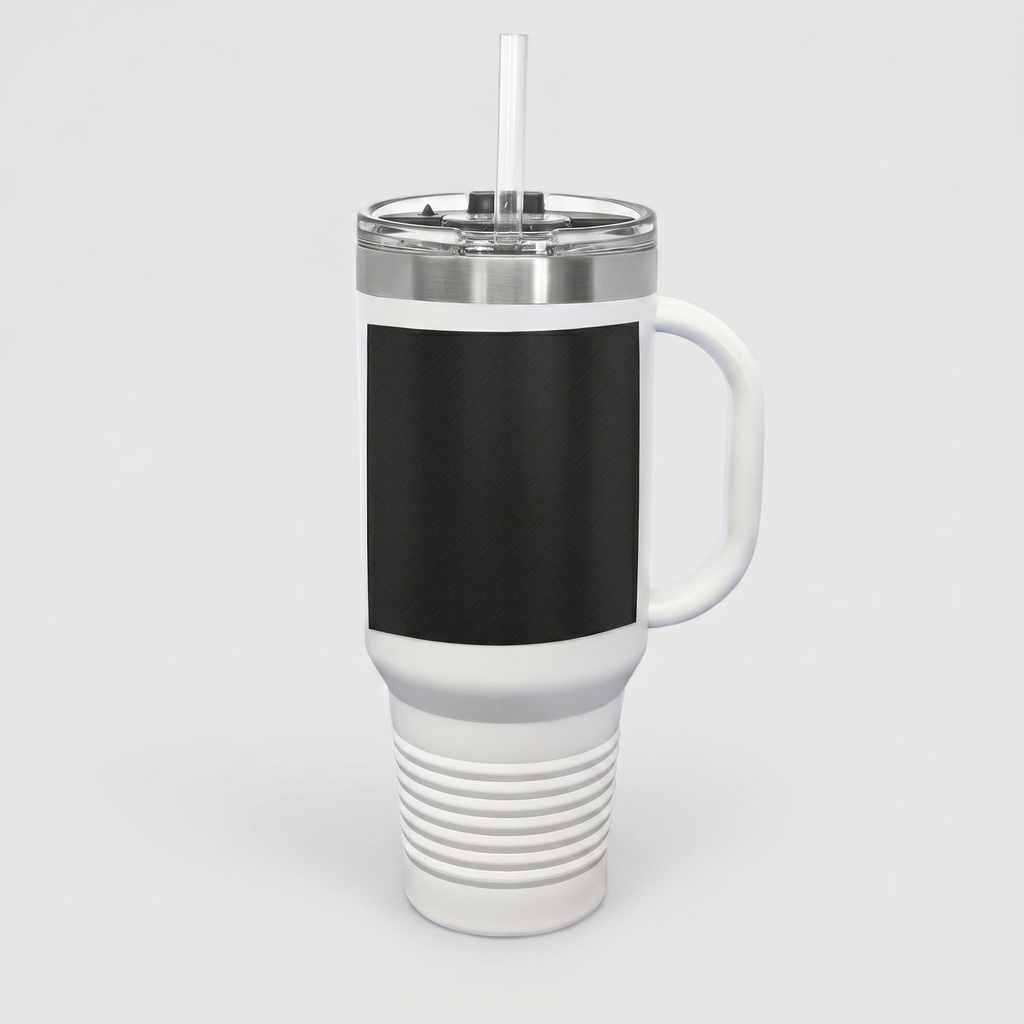 SEV INSULATED TRAVEL MUG WITH HANDLE — NOIR GRAPHITE DIAMOND LINEAR — alternate view 1 of 11