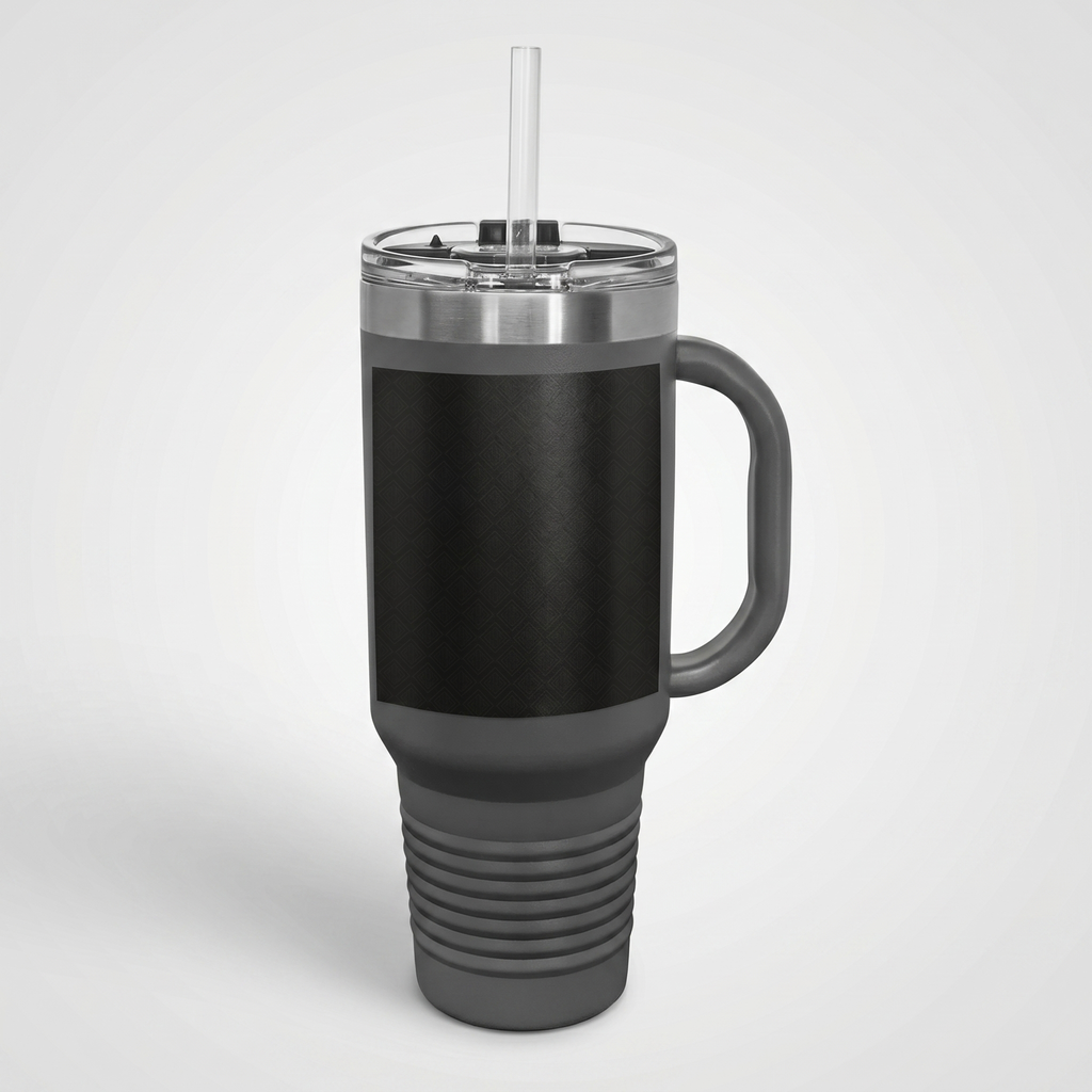 SEV INSULATED TRAVEL MUG WITH HANDLE — NOIR GRAPHITE DIAMOND LINEAR — alternate view 5 of 11