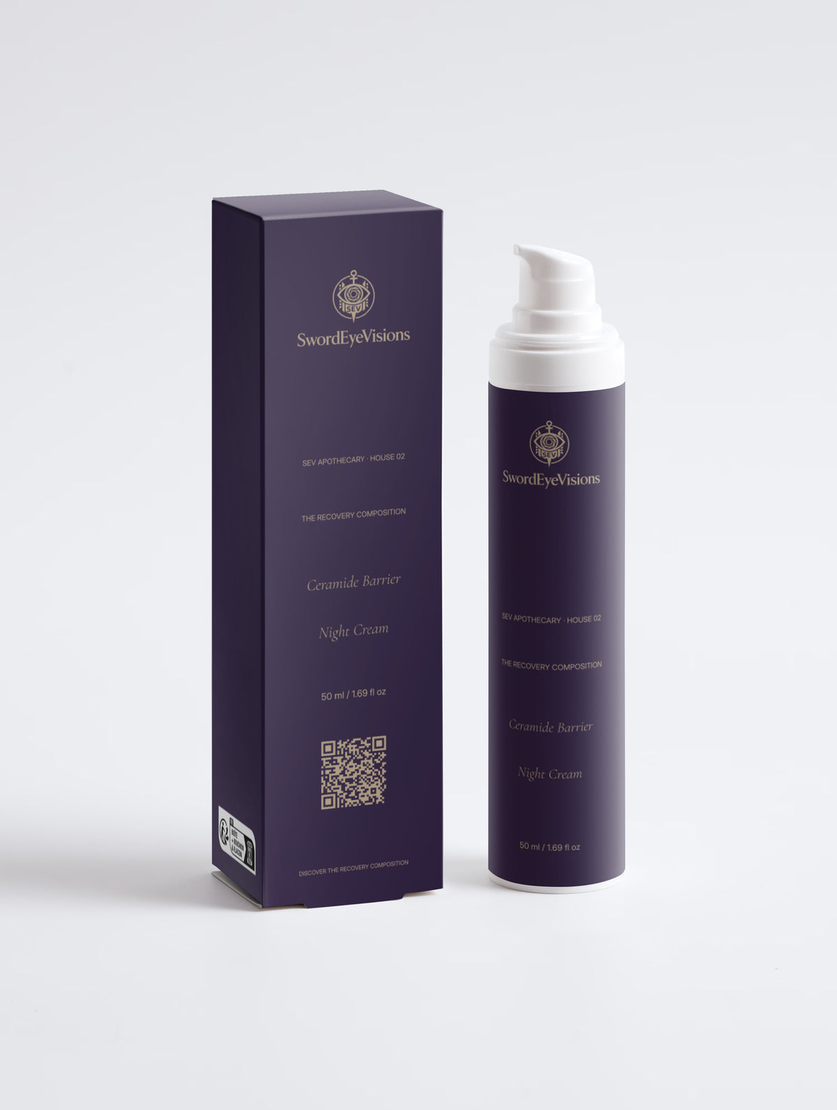 SEV Apothecary Ceramide Barrier Night Cream 50 ml with Recovery Composition carton
