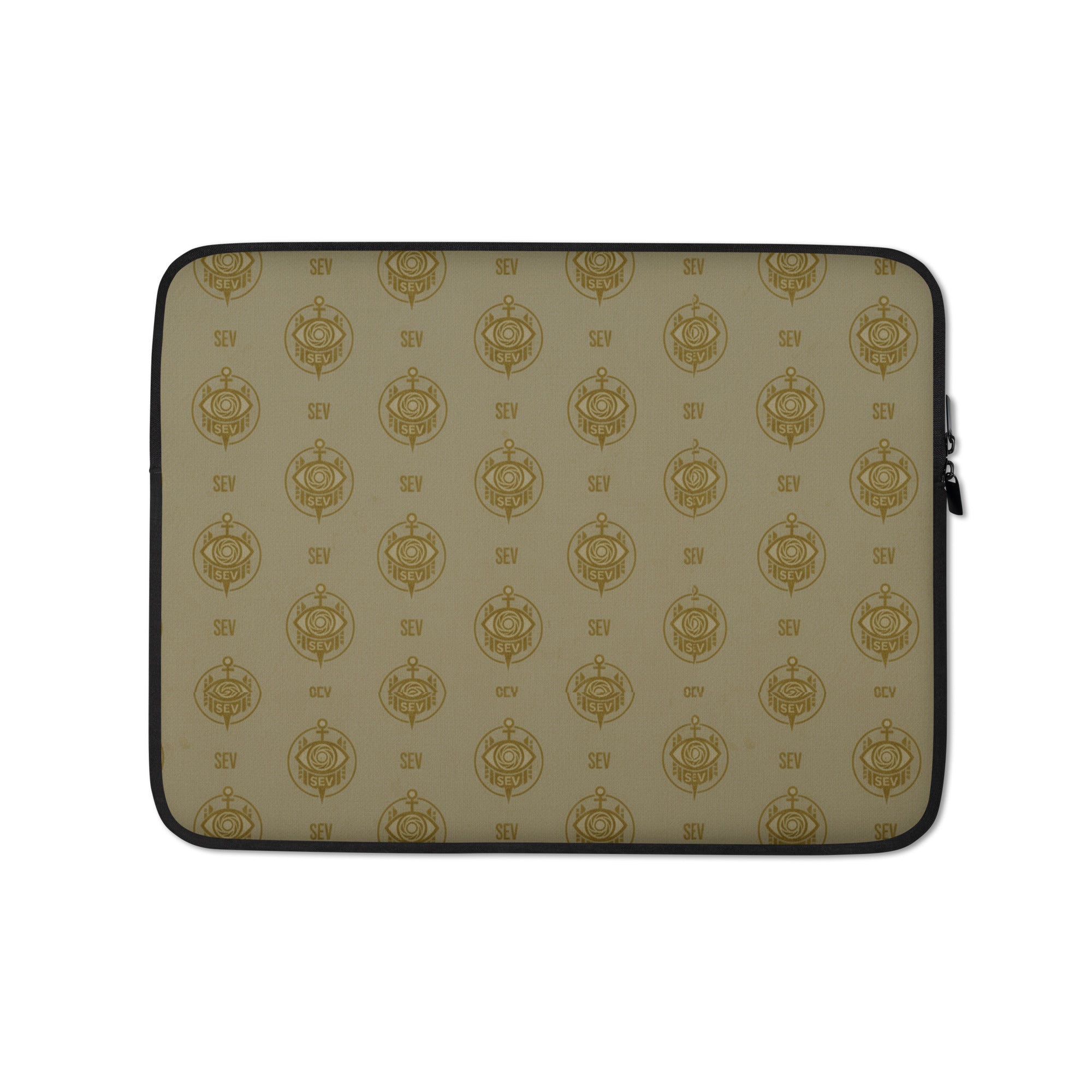 SEV GoldCream Monogram Laptop Sleeve – Matte Black Edition — alternate view 3 of 5
