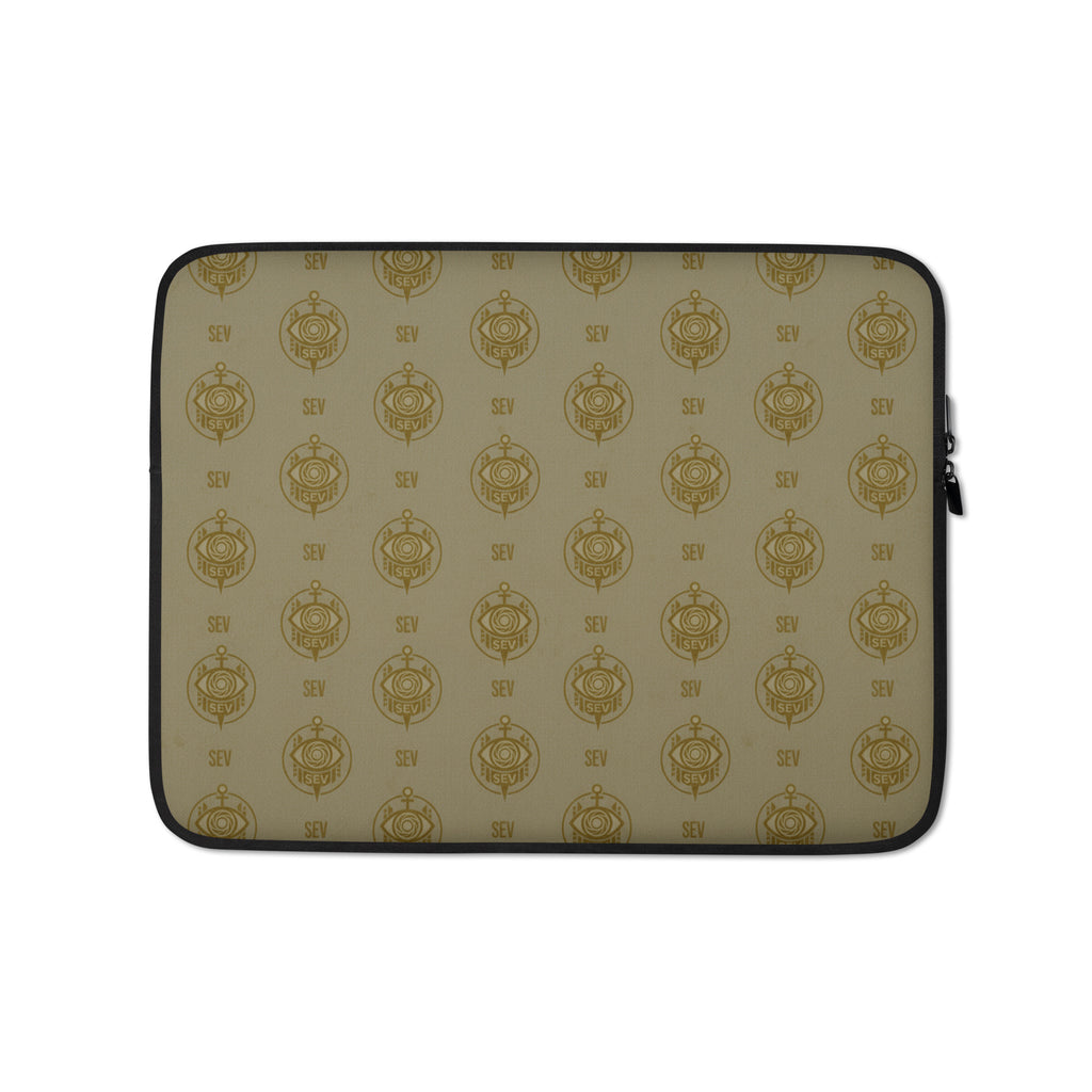 SEV GoldCream Monogram Laptop Sleeve – Matte Black Edition — alternate view 4 of 5