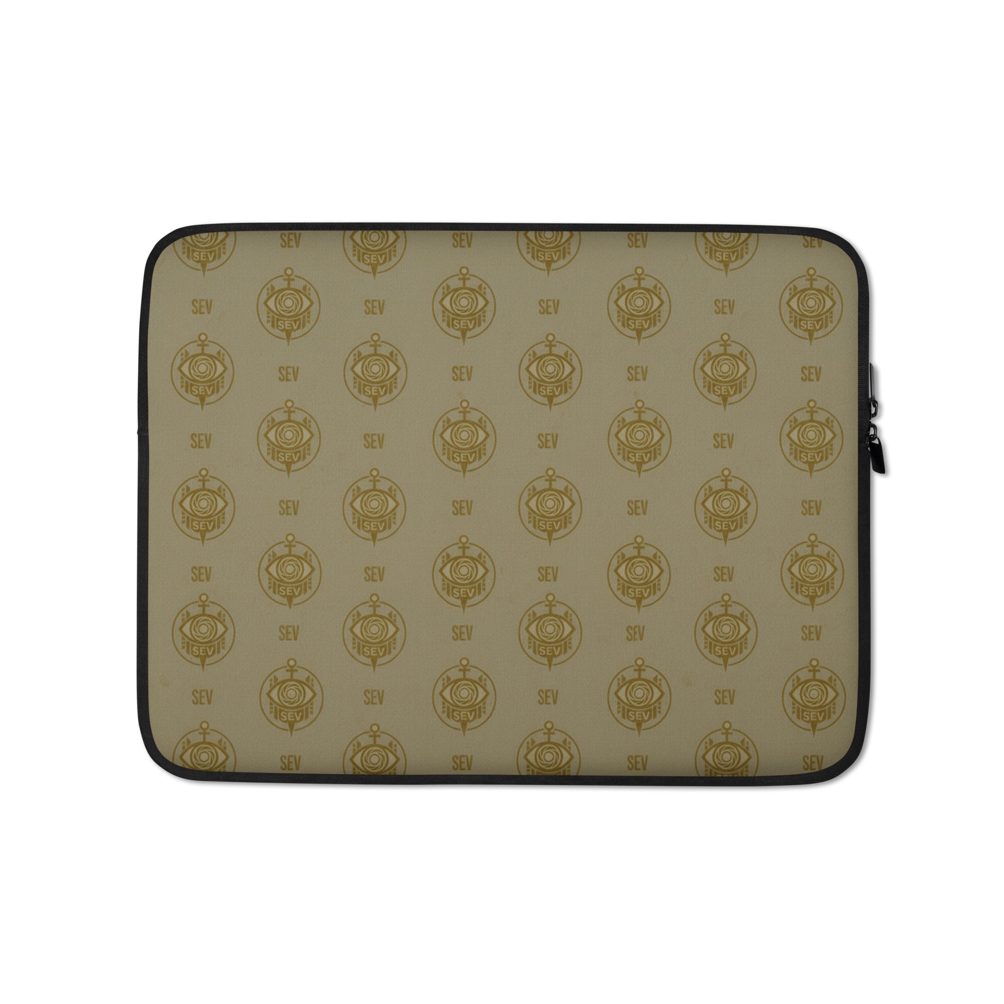 SEV GoldCream Monogram Laptop Sleeve – Matte Black Edition — alternate view 4 of 5