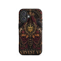 SEV Imperial Harvest Veil MagSafe Tough Case, matte iPhone 16, back view showing camera opening