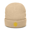 SEV GoldCream Ribbed Beanie – Muted Sand Edition — alternate view 1 of 1