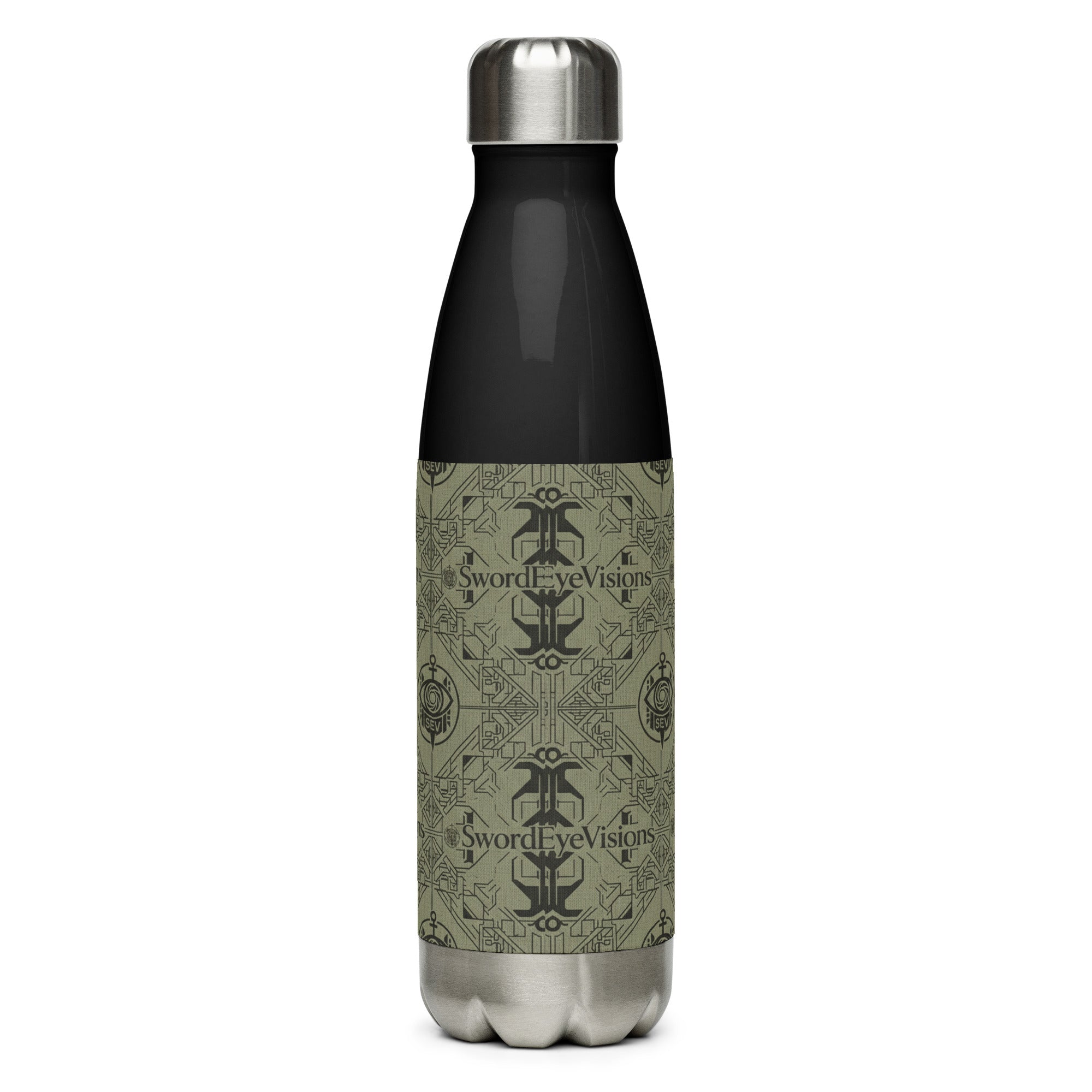 SEV STAINLESS STEEL WATER BOTTLE — UTILITY OLIVE NOIR — alternate view 8 of 9