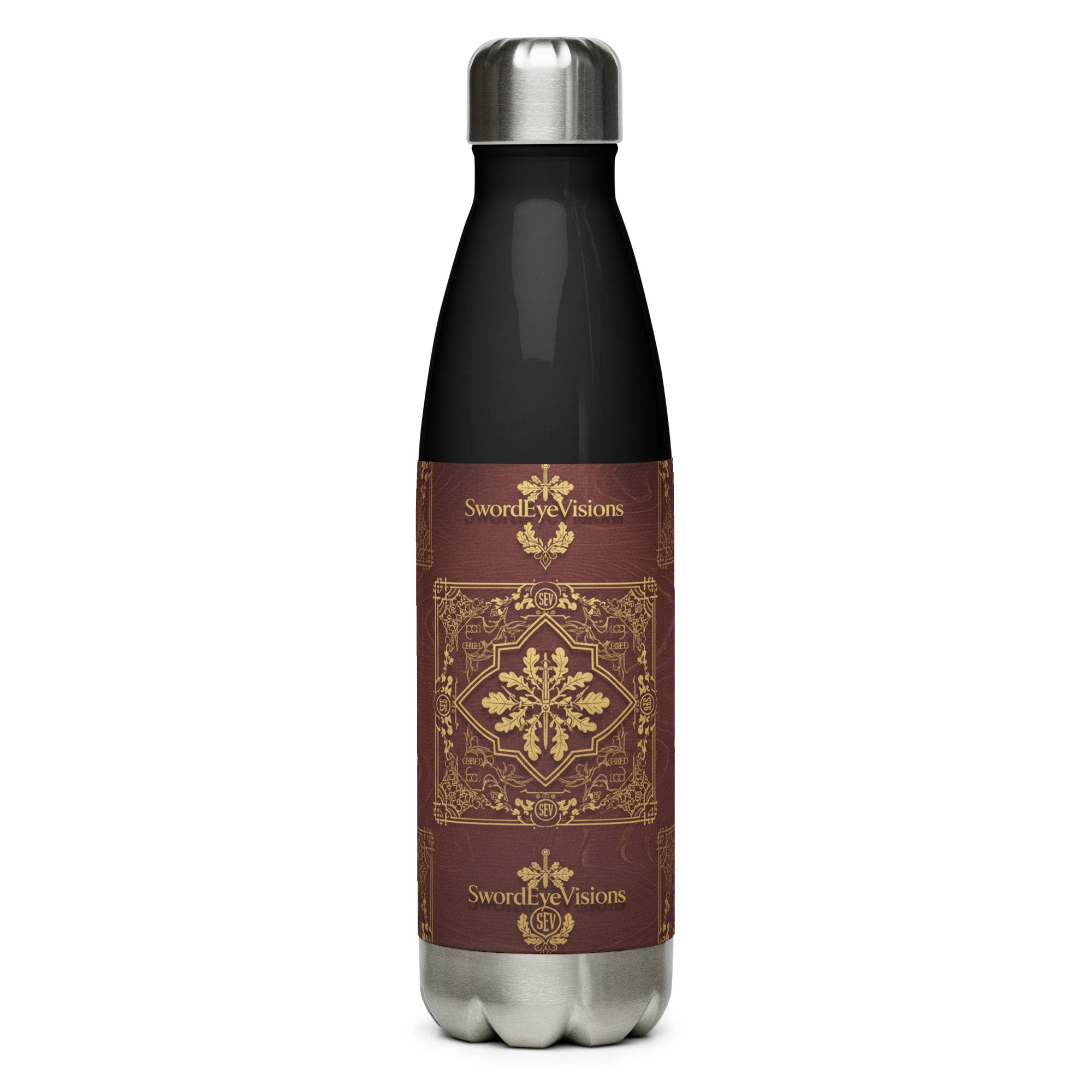 SEV STAINLESS STEEL WATER BOTTLE — IMPERIAL BURGUNDY GOLD — alternate view 1 of 9