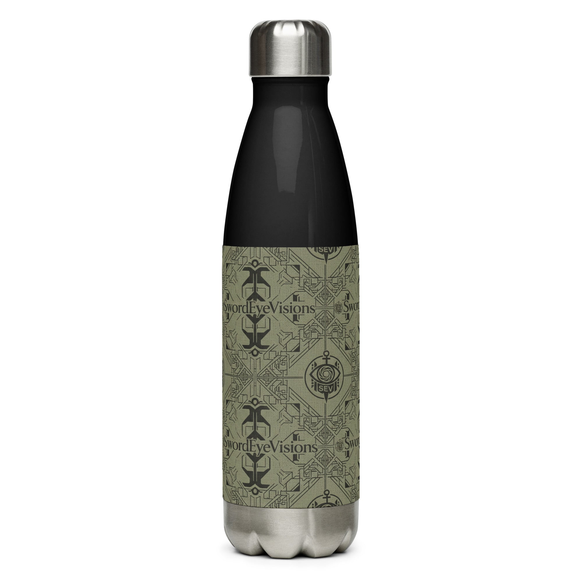SEV STAINLESS STEEL WATER BOTTLE — UTILITY OLIVE NOIR — alternate view 6 of 9