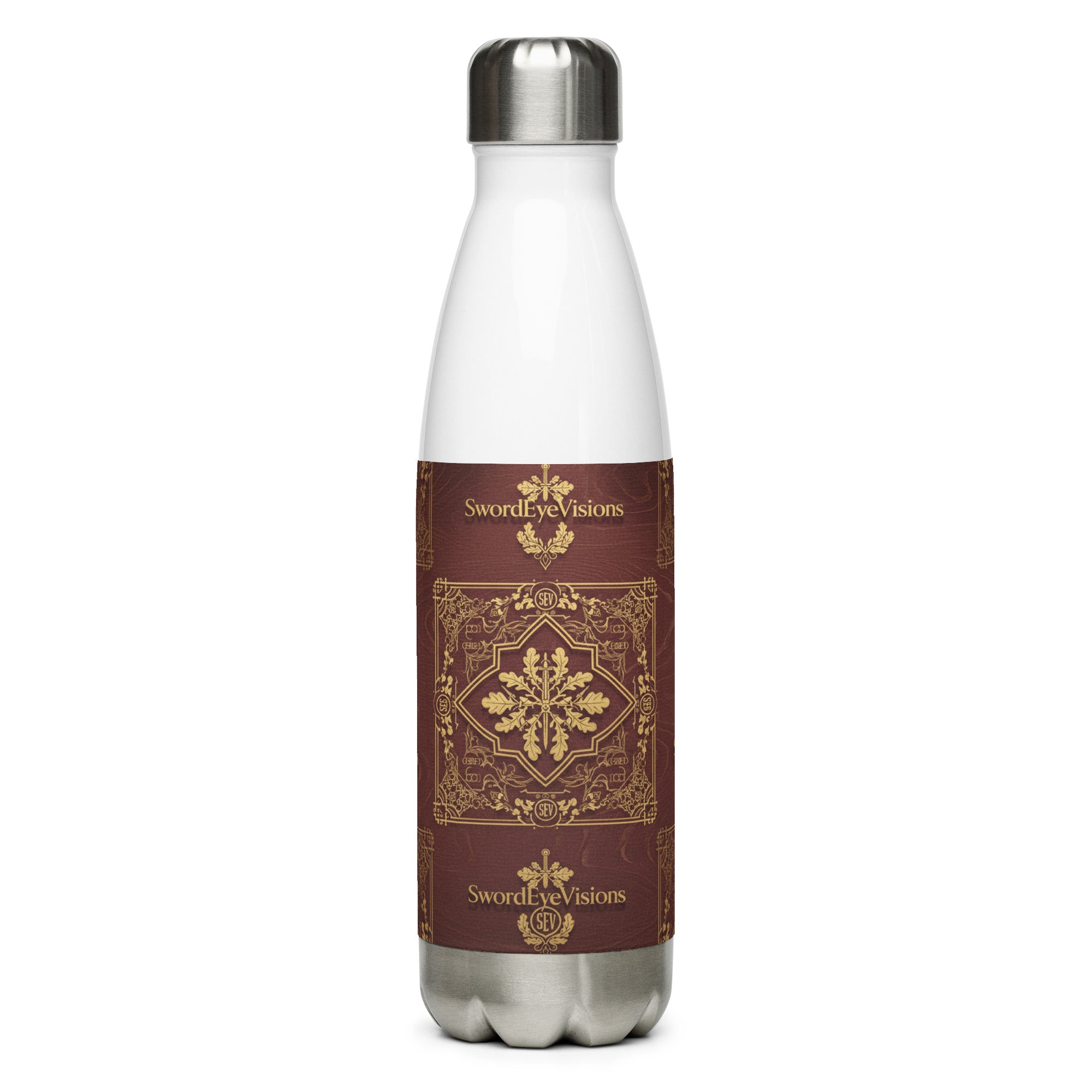SEV STAINLESS STEEL WATER BOTTLE — IMPERIAL BURGUNDY GOLD — alternate view 9 of 9
