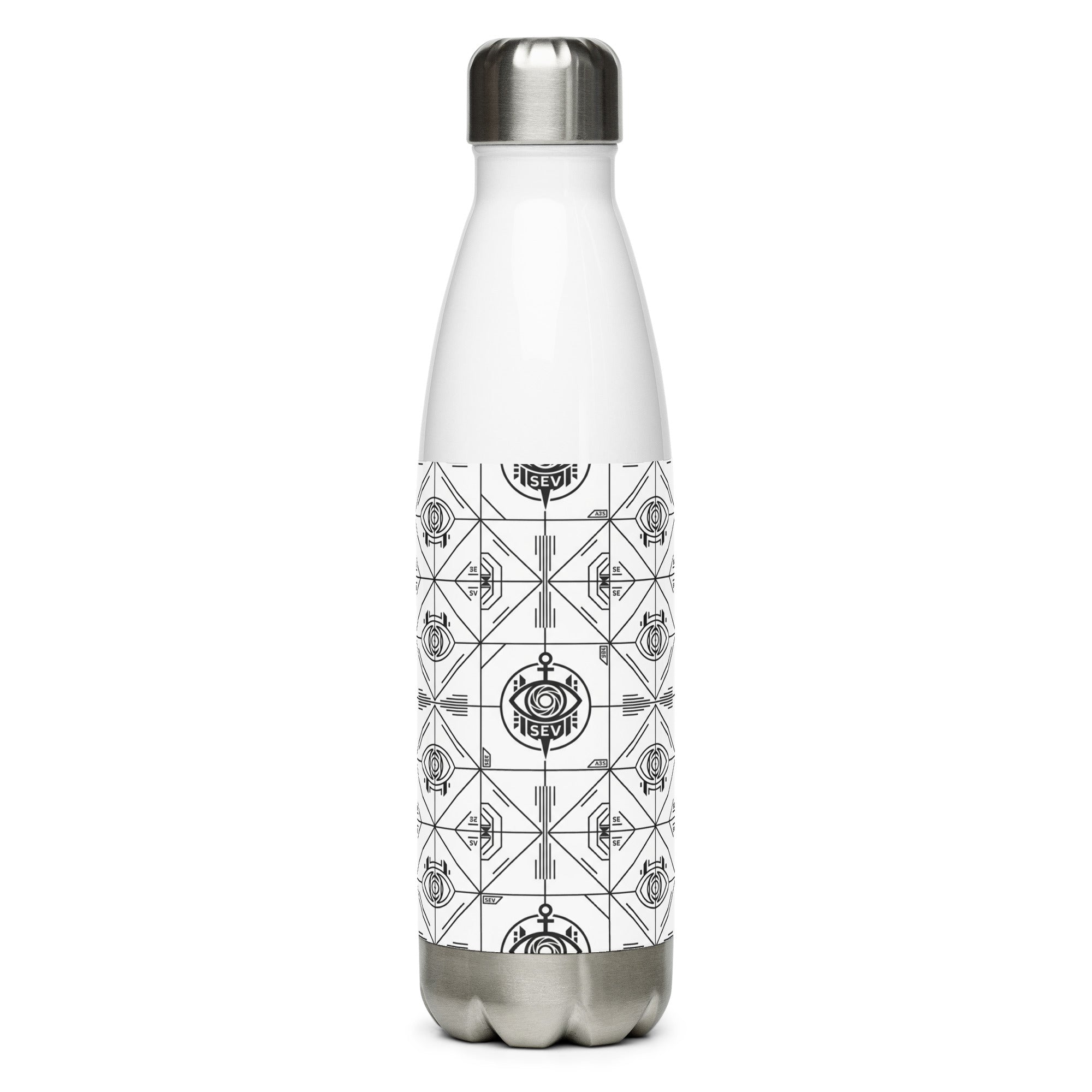 SEV STAINLESS STEEL WATER BOTTLE — PRECISION MONO BLACK — alternate view 3 of 9