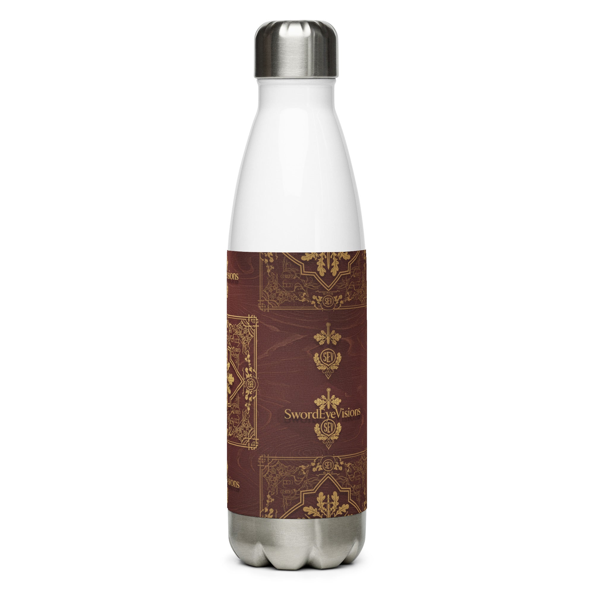 SEV STAINLESS STEEL WATER BOTTLE — IMPERIAL BURGUNDY GOLD — alternate view 6 of 9