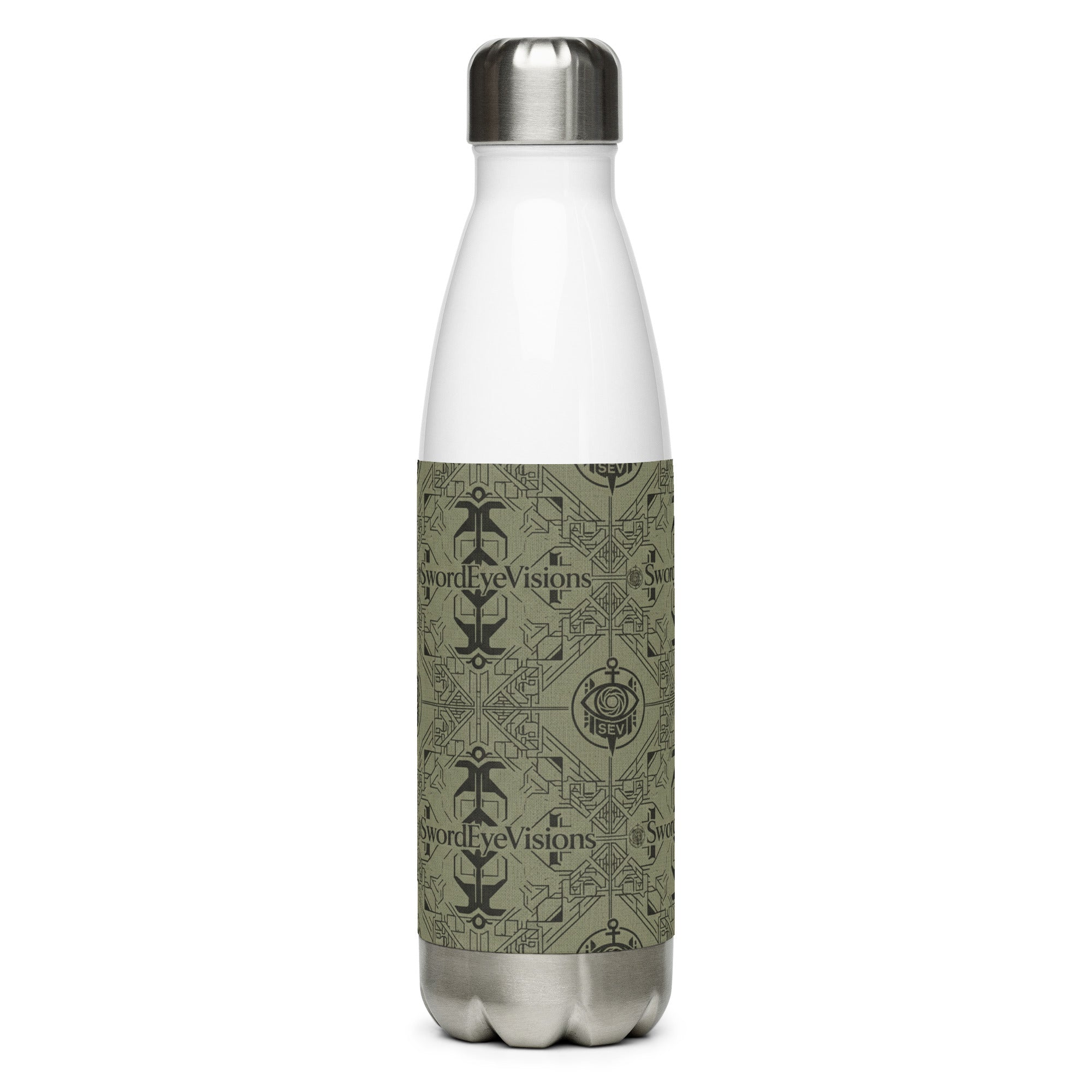 SEV STAINLESS STEEL WATER BOTTLE — UTILITY OLIVE NOIR — alternate view 7 of 9
