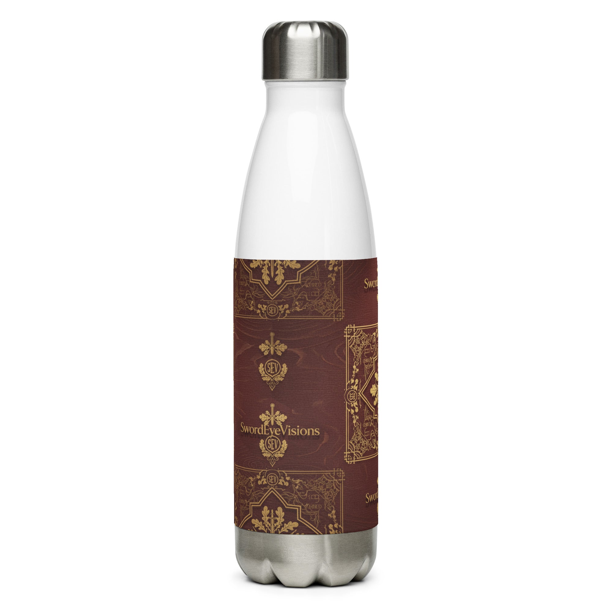 SEV STAINLESS STEEL WATER BOTTLE — IMPERIAL BURGUNDY GOLD — alternate view 3 of 9