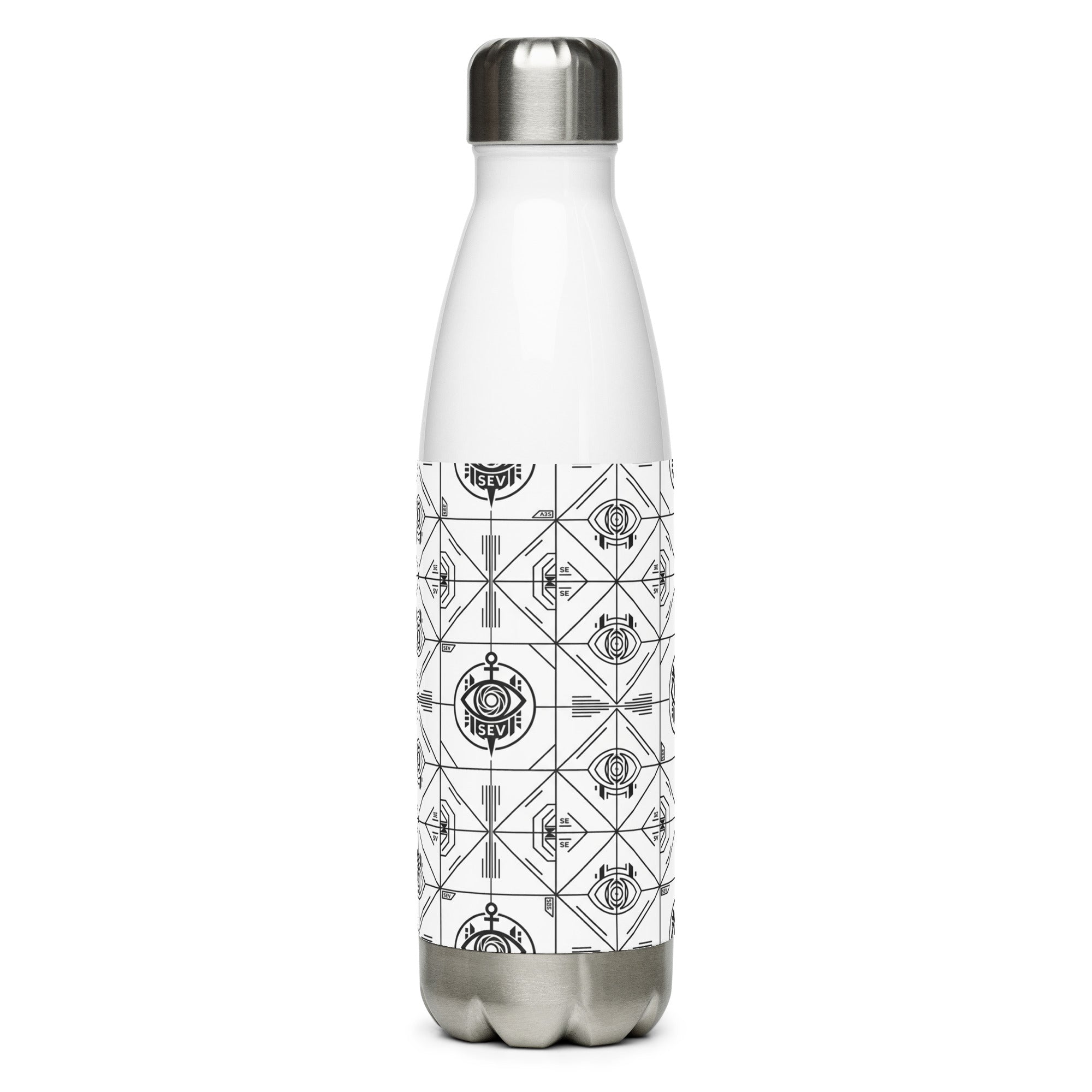 SEV STAINLESS STEEL WATER BOTTLE — PRECISION MONO BLACK — alternate view 5 of 9