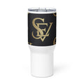 NOIR GRAPHITE TRAVEL MUG WITH HANDLE — SIGNATURE NOIR GOLD — alternate view 1 of 7