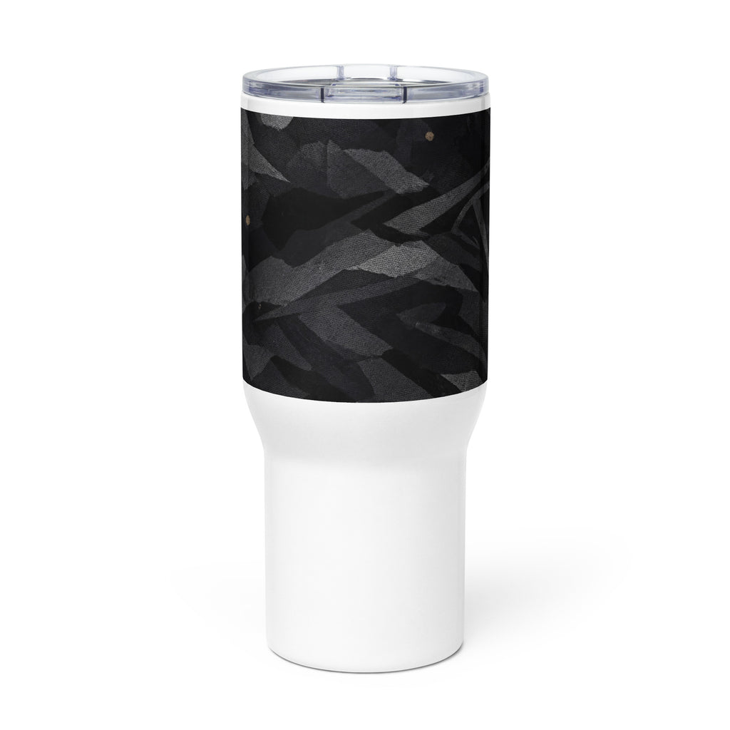 NOIR GRAPHITE TRAVEL MUG WITH HANDLE — NOIR OBSIDIAN CAMOUFLAGE — alternate view 1 of 6