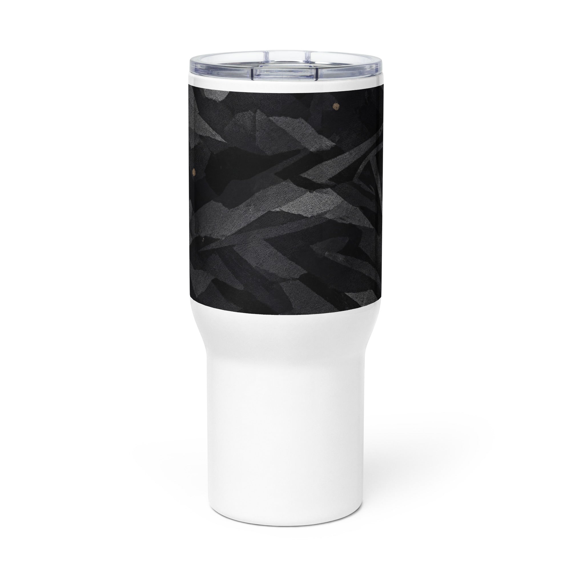 NOIR GRAPHITE TRAVEL MUG WITH HANDLE — NOIR OBSIDIAN CAMOUFLAGE — alternate view 1 of 6