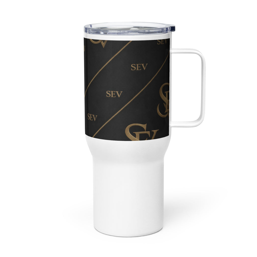 NOIR GRAPHITE TRAVEL MUG WITH HANDLE — VELOCITY NOIR GOLD — alternate view 3 of 6