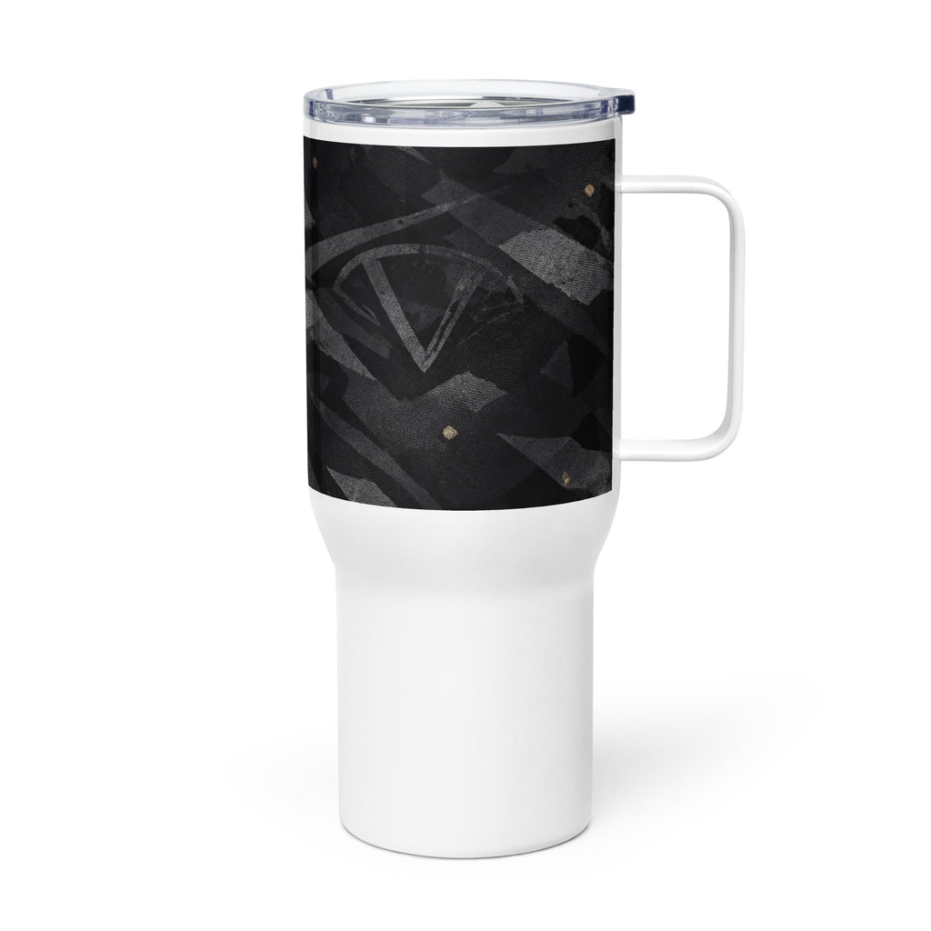 NOIR GRAPHITE TRAVEL MUG WITH HANDLE — NOIR OBSIDIAN CAMOUFLAGE — alternate view 2 of 6