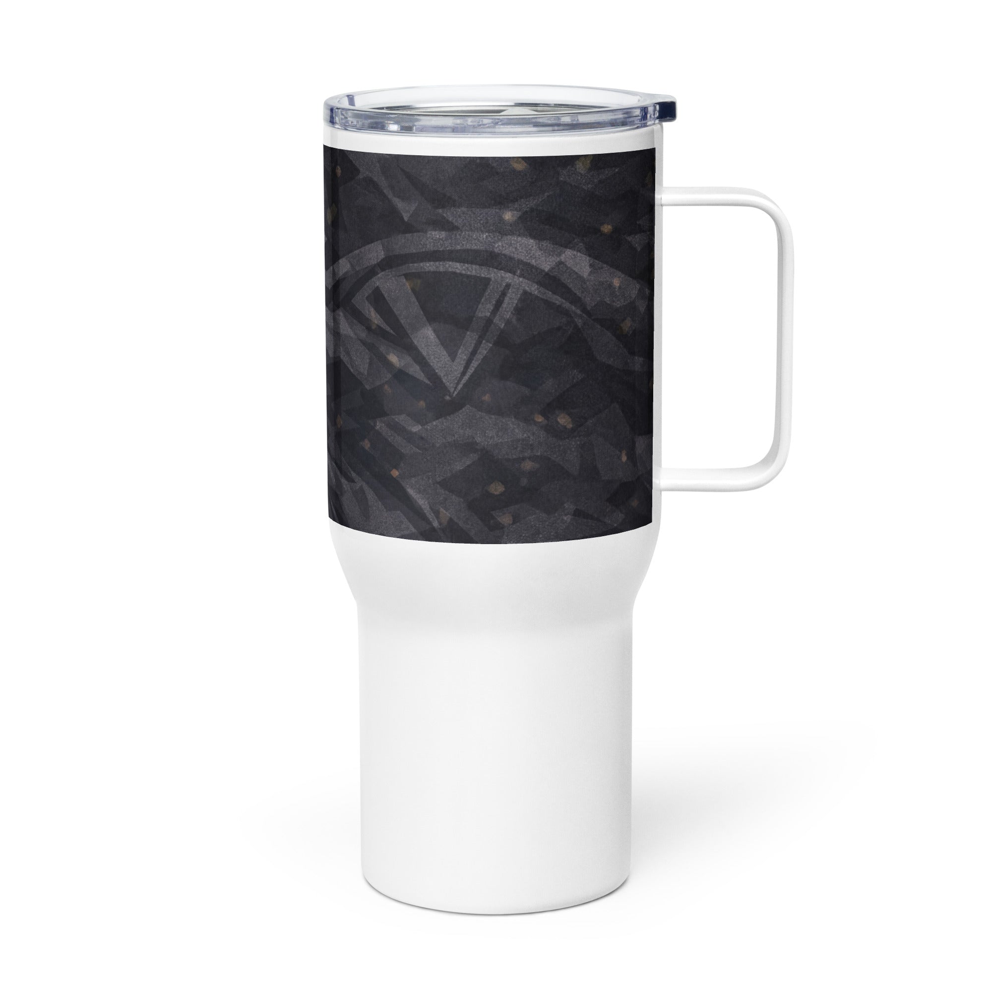 TITANIUM SMOKE TRAVEL MUG WITH HANDLE — TITANIUM SMOKE CAMOUFLAGE — alternate view 3 of 6