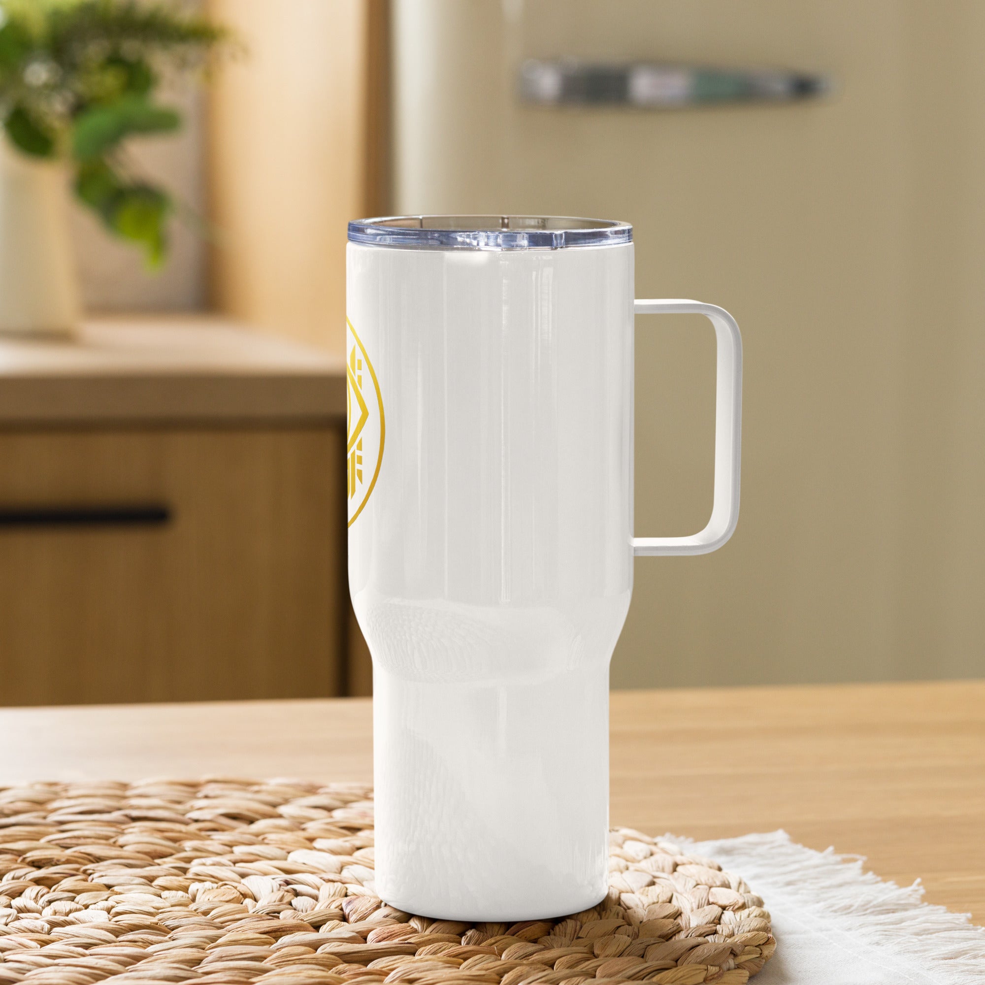 SEV GOLD CREST TRAVEL MUG WITH HANDLE — SIGNATURE GOLD CREST — alternate view 4 of 6
