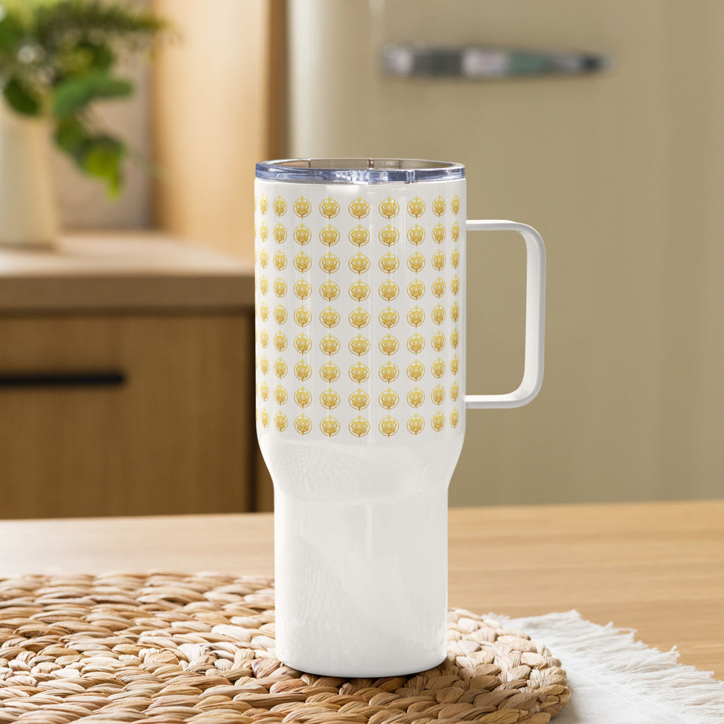 SEV GOLD CREST TRAVEL MUG WITH HANDLE — GOLD CREST REPEAT — alternate view 4 of 6