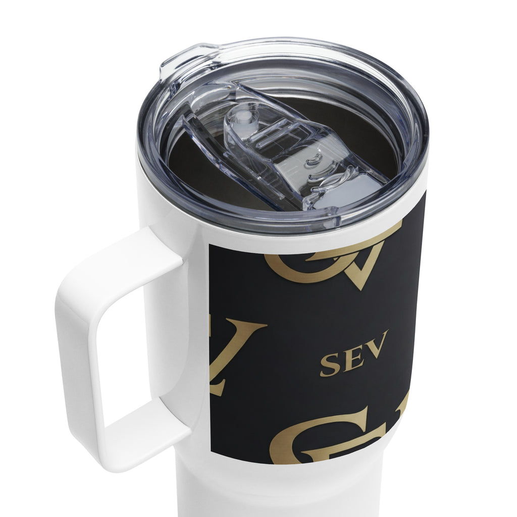 NOIR GRAPHITE TRAVEL MUG WITH HANDLE — SIGNATURE NOIR GOLD — alternate view 4 of 7