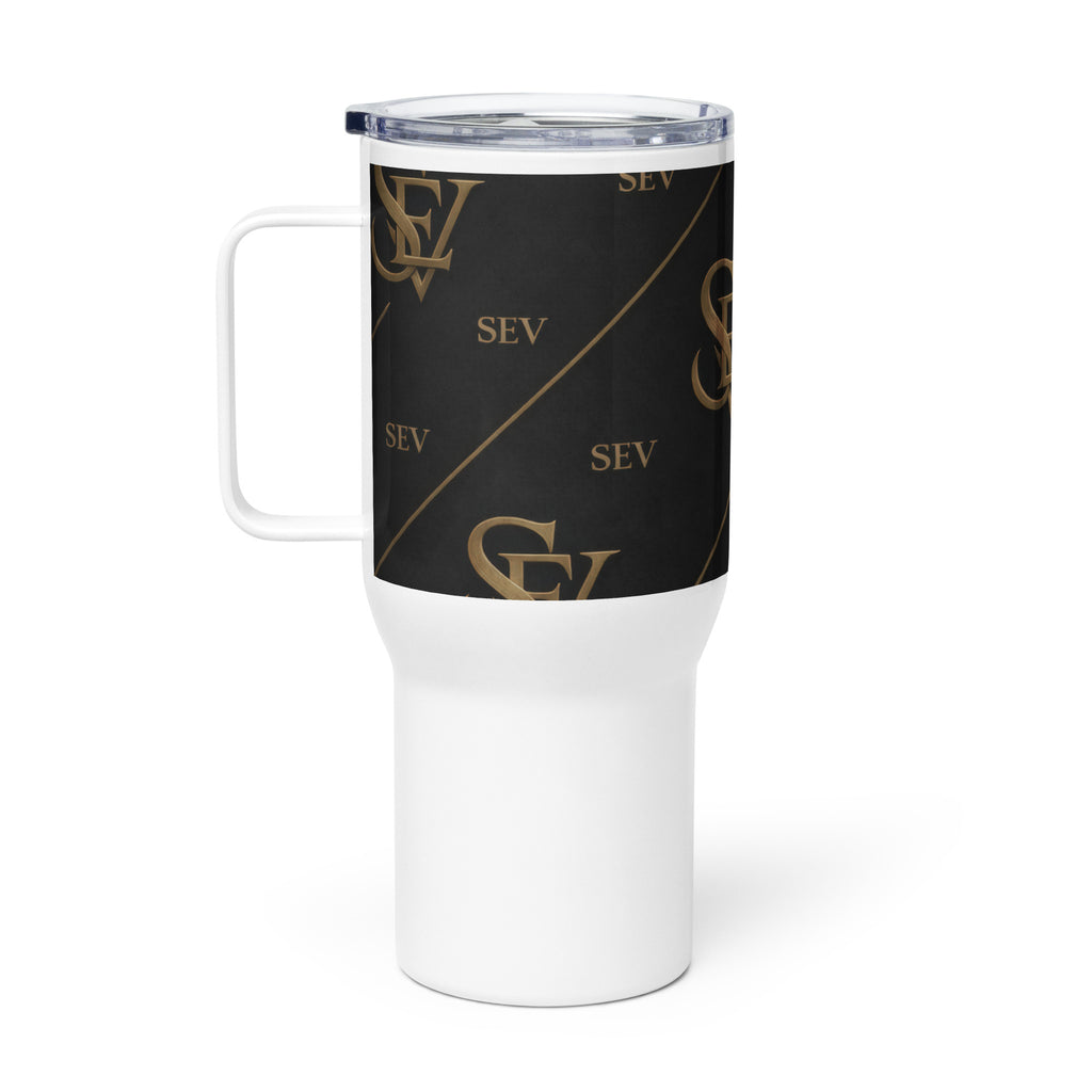 NOIR GRAPHITE TRAVEL MUG WITH HANDLE — VELOCITY NOIR GOLD — alternate view 2 of 6