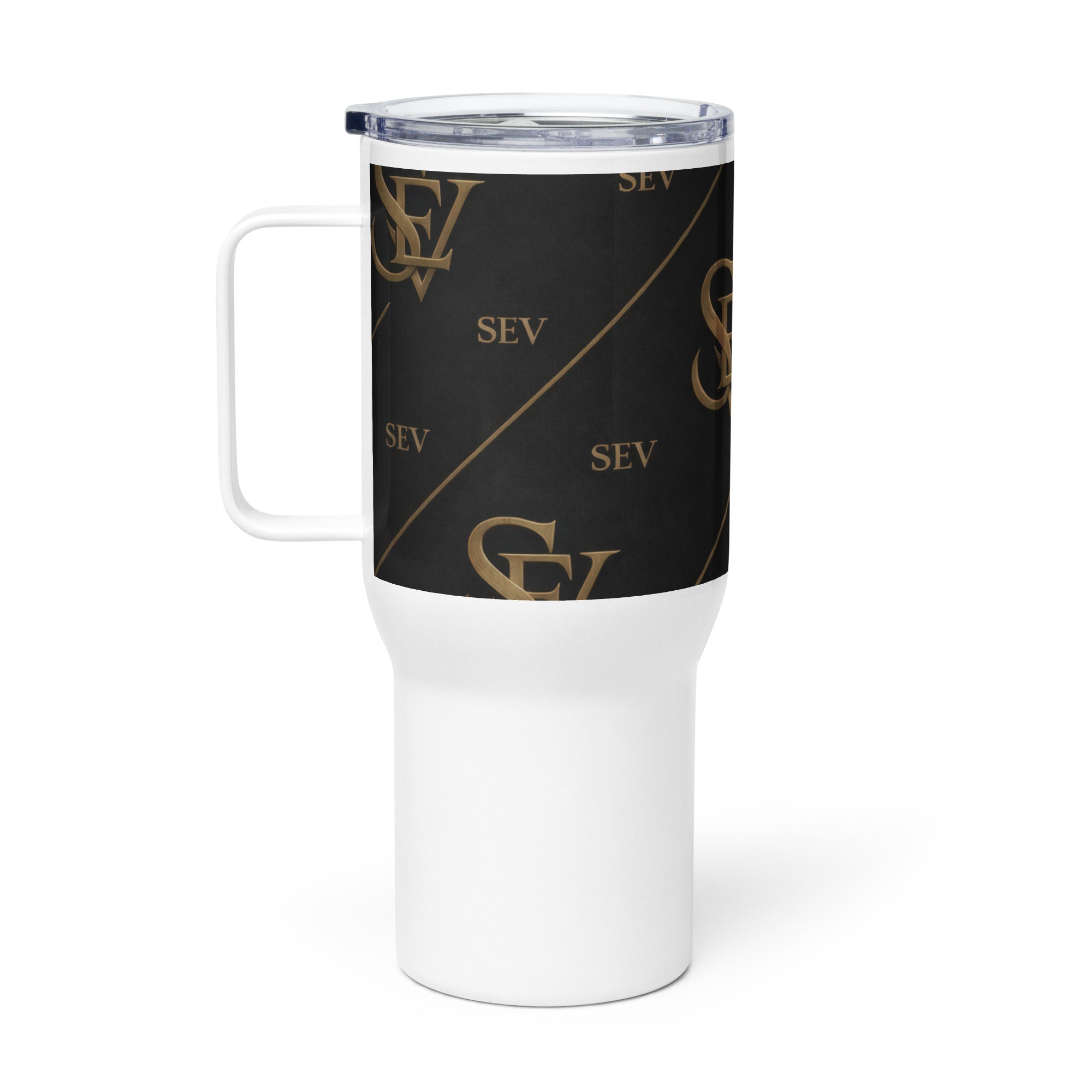 NOIR GRAPHITE TRAVEL MUG WITH HANDLE — VELOCITY NOIR GOLD — alternate view 2 of 6