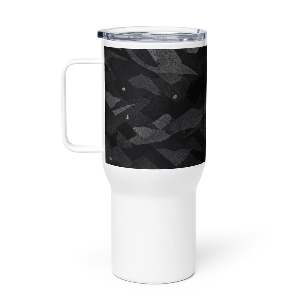 NOIR GRAPHITE TRAVEL MUG WITH HANDLE — NOIR OBSIDIAN CAMOUFLAGE — alternate view 3 of 6
