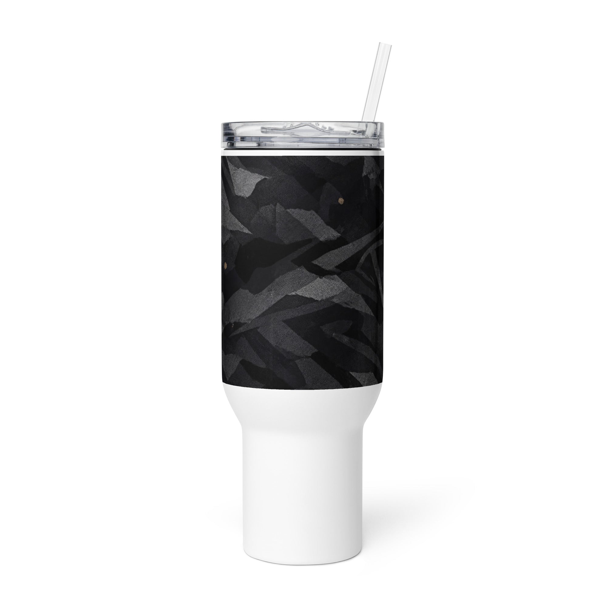 NOIR GRAPHITE TRAVEL MUG WITH HANDLE — NOIR OBSIDIAN CAMOUFLAGE — alternate view 4 of 6