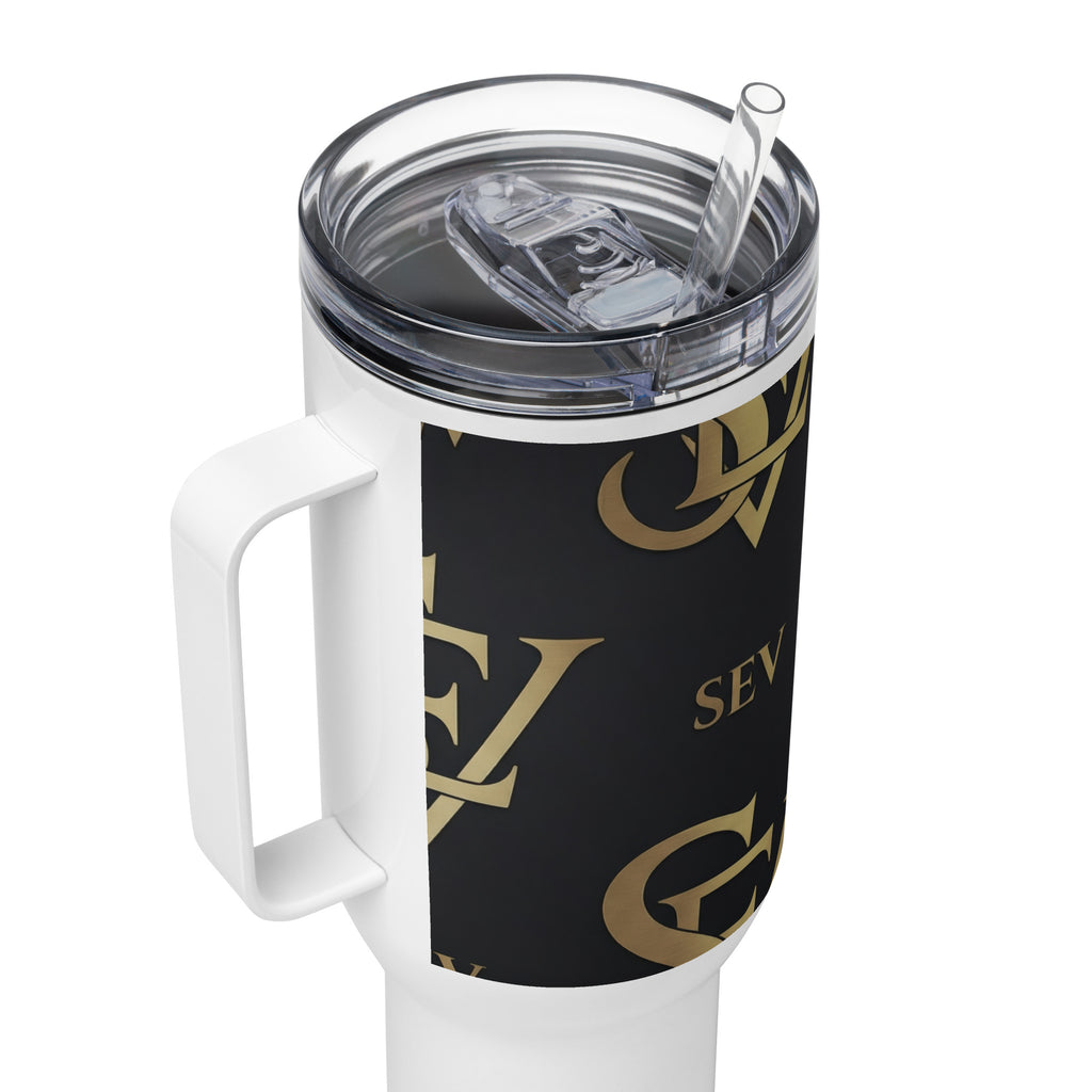 NOIR GRAPHITE TRAVEL MUG WITH HANDLE — SIGNATURE NOIR GOLD — alternate view 5 of 7