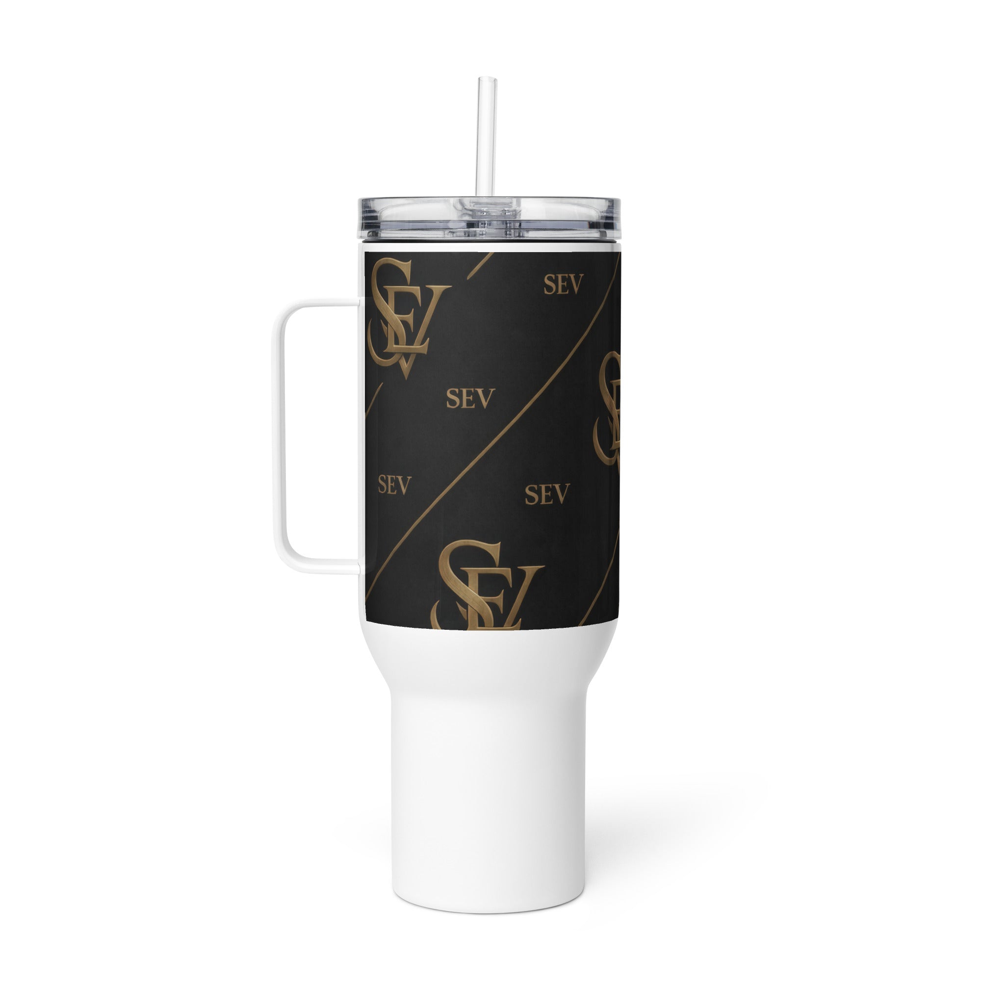 NOIR GRAPHITE TRAVEL MUG WITH HANDLE — VELOCITY NOIR GOLD — alternate view 6 of 6