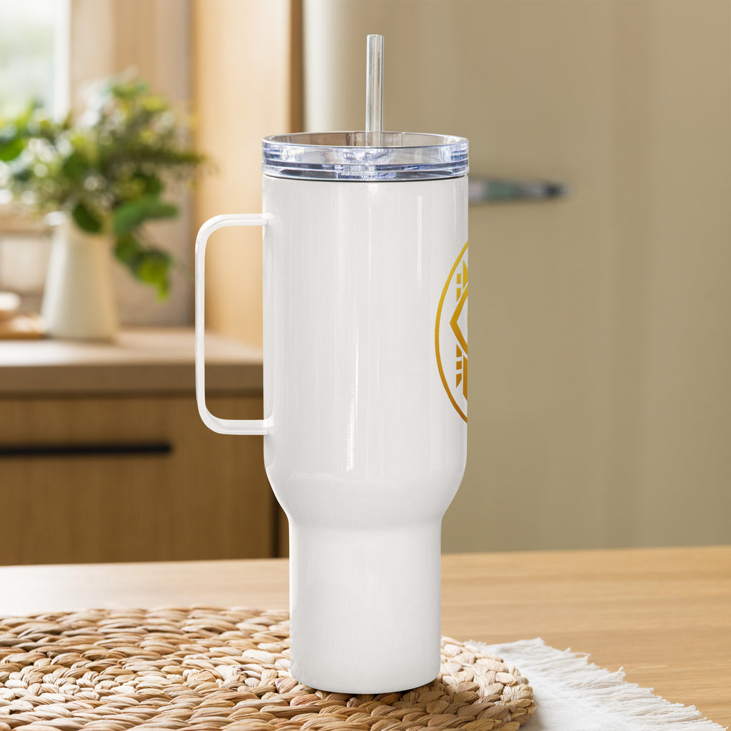 SEV GOLD CREST TRAVEL MUG WITH HANDLE — SIGNATURE GOLD CREST — alternate view 5 of 6