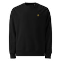Sovereign Lantern Spectral Veil Edition crewneck in black, front view with the embroidered SEV Sigil at the left chest